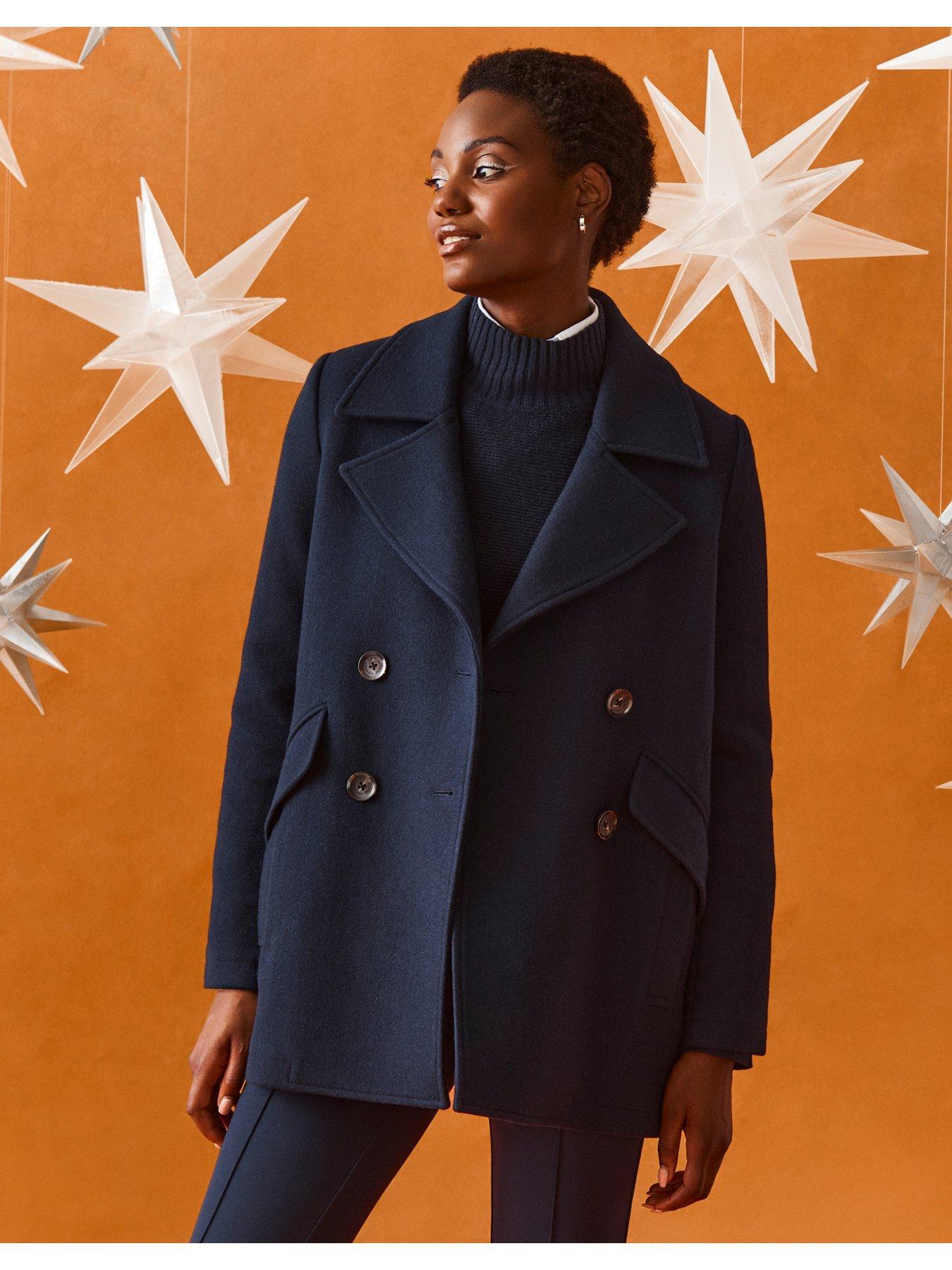 Pea wool coat online