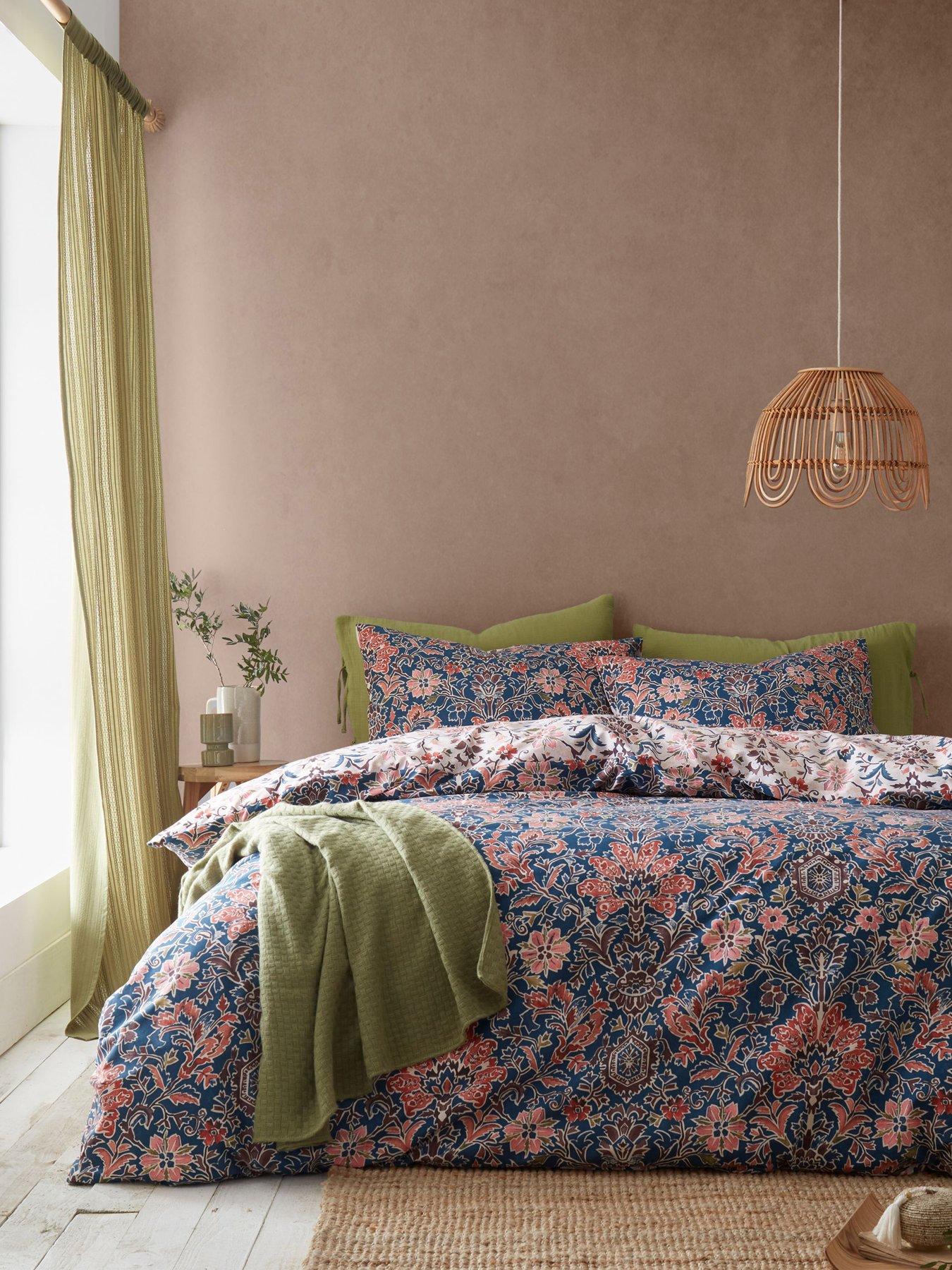 Product photograph of Pineapple Elephant Keera Floral Duvet Set- King from very.co.uk