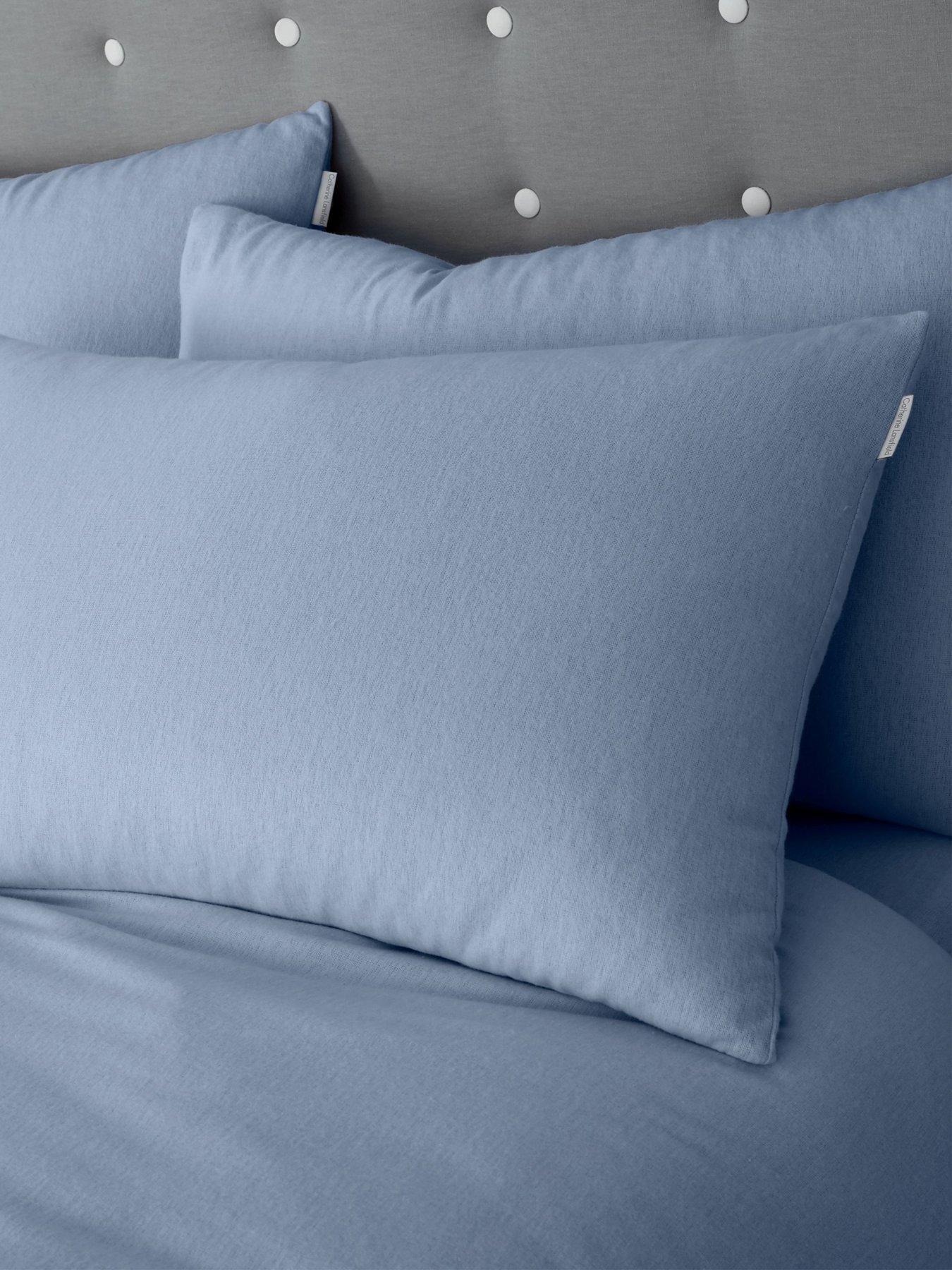 Catherine Lansfield Brushed 100% Cotton Standard Pillow Case Pair