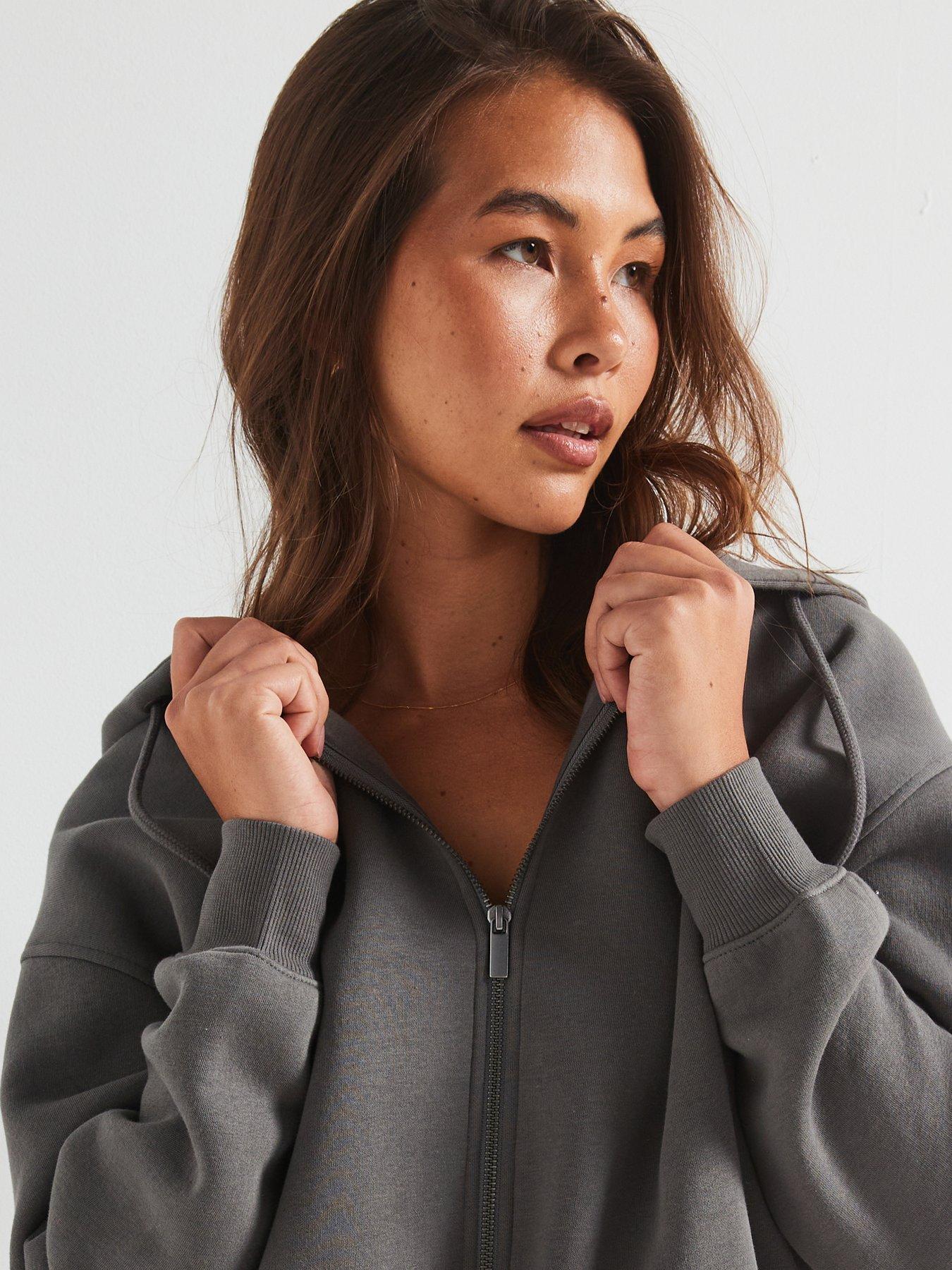 Image 4 of 6 of Everyday The Essential Zip Through Hoodie - Grey