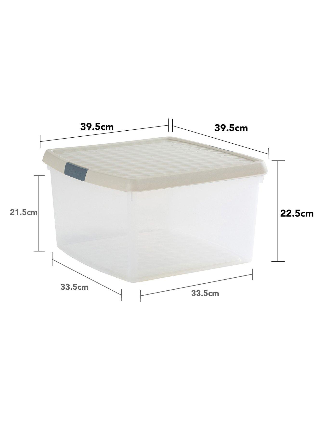 Image 6 of 6 of Wham Set of 3 25.5L Clip Top Square Box &amp; Lid