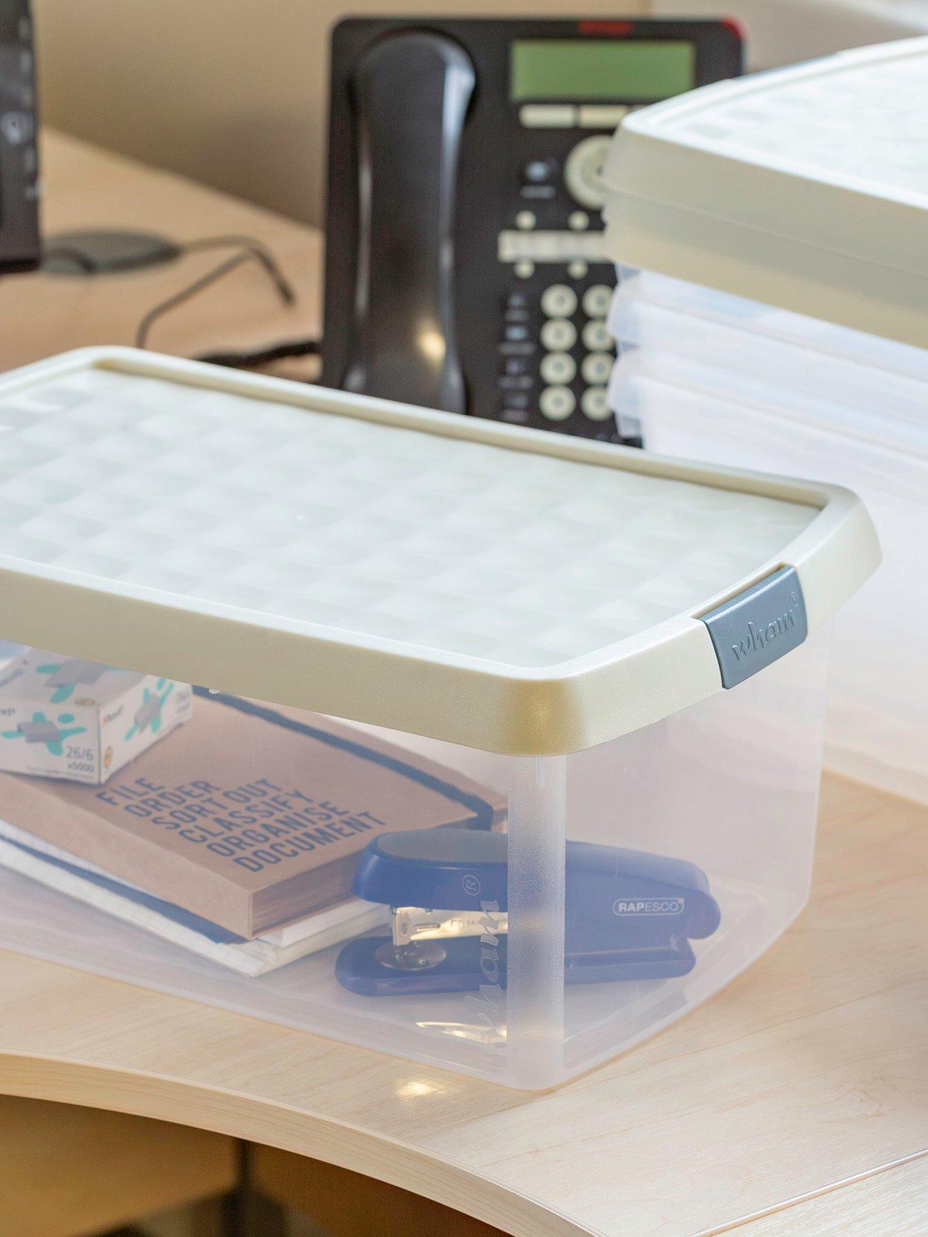 Wham Set of 4 10.5L Clip Top Rectangular Box  &  Lid