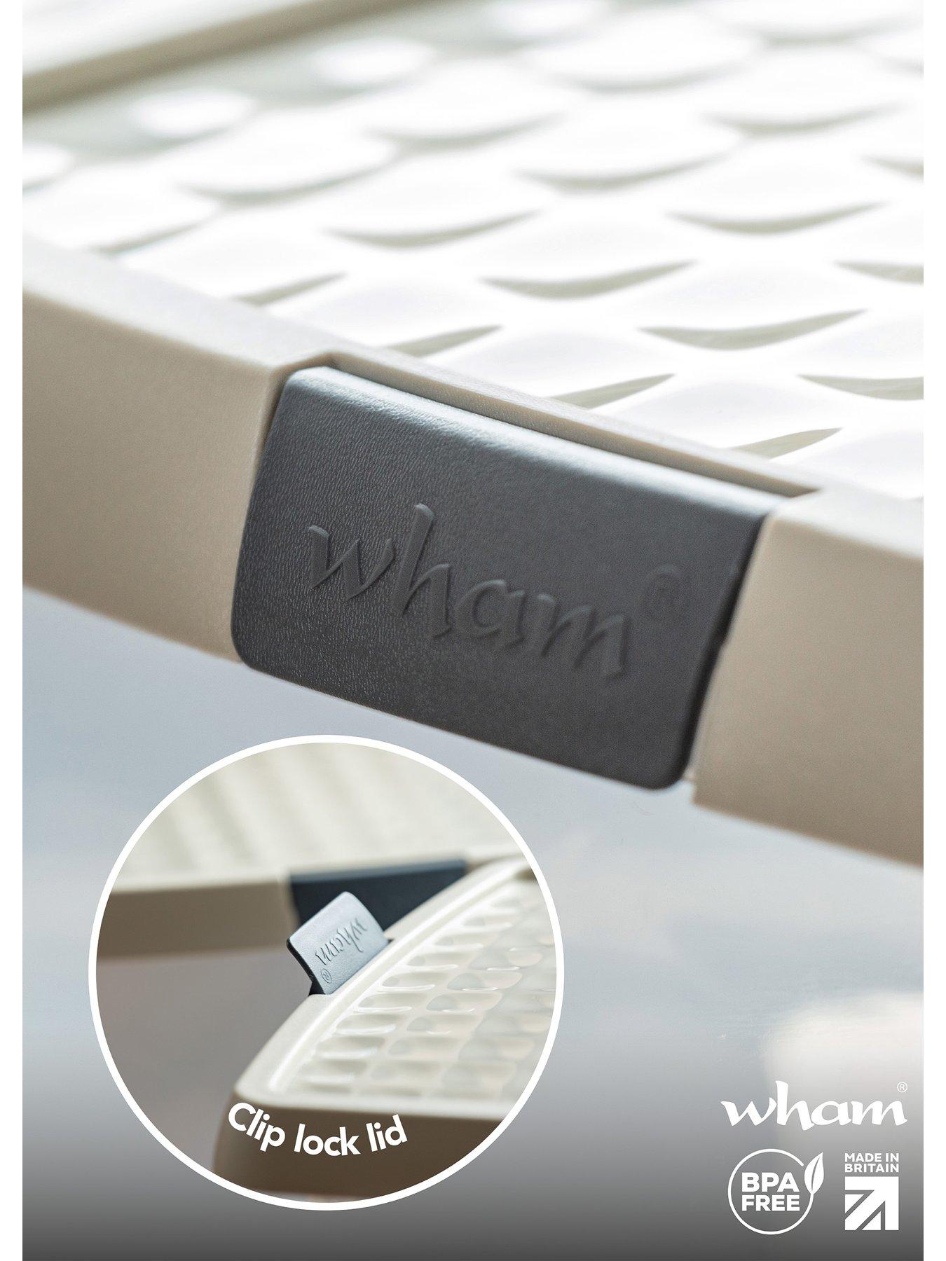 Image 3 of 6 of Wham Set of 4 14L Clip Top Square Box &amp; Lid