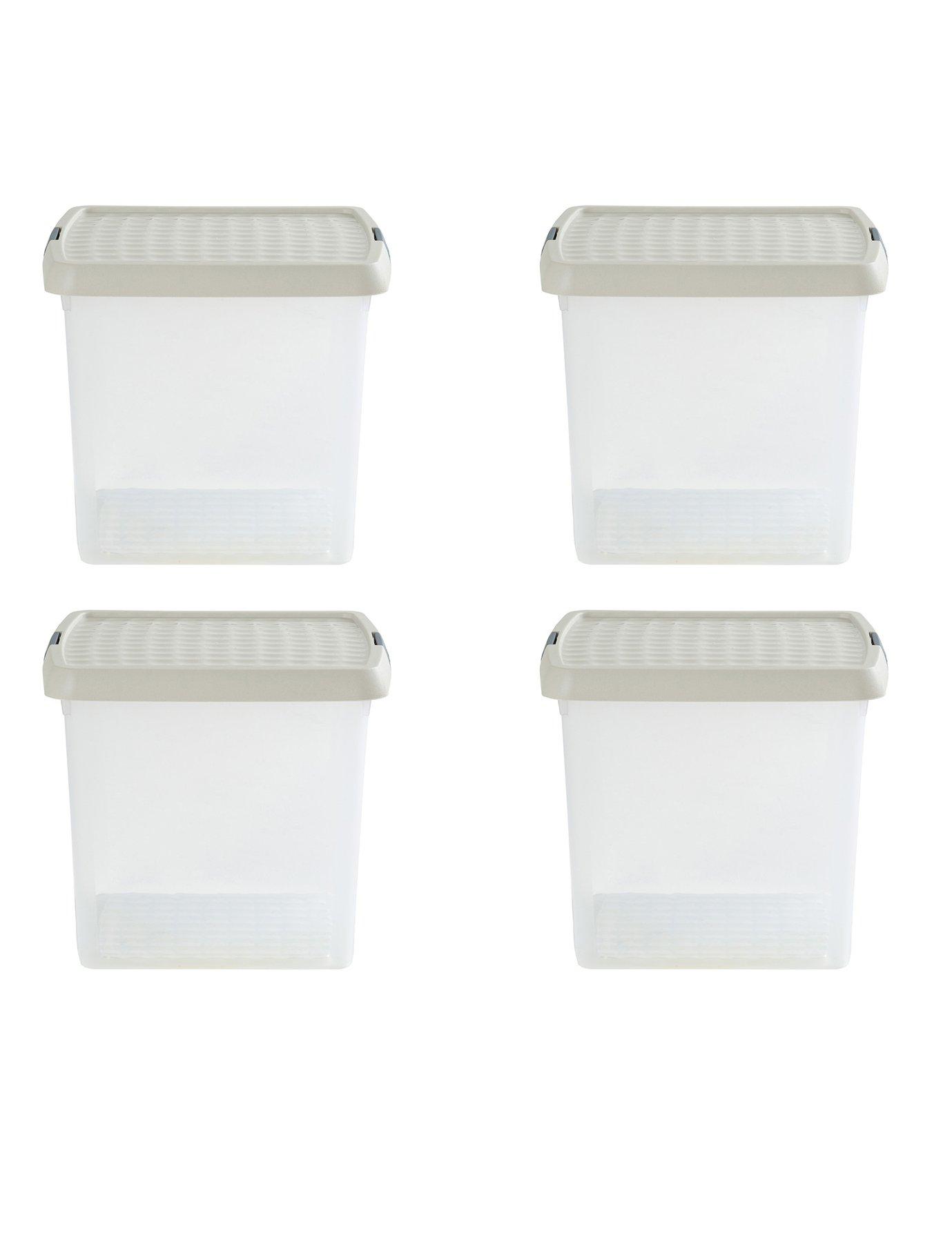Image 5 of 6 of Wham Set of 4 14L Clip Top Square Box &amp; Lid