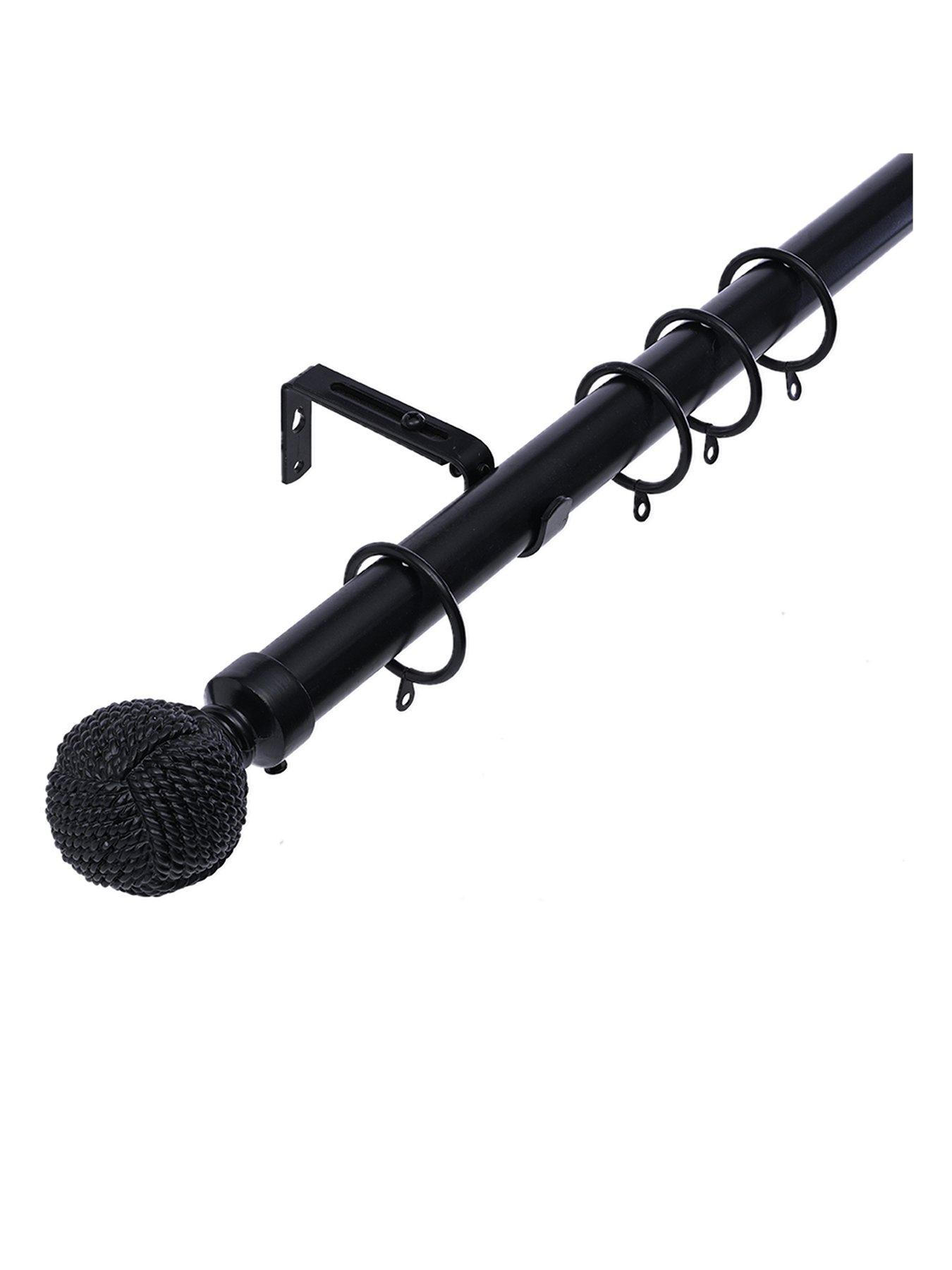 Product photograph of Very Home Ball Finial 28 Mm Extendable Curtain Pole from very.co.uk