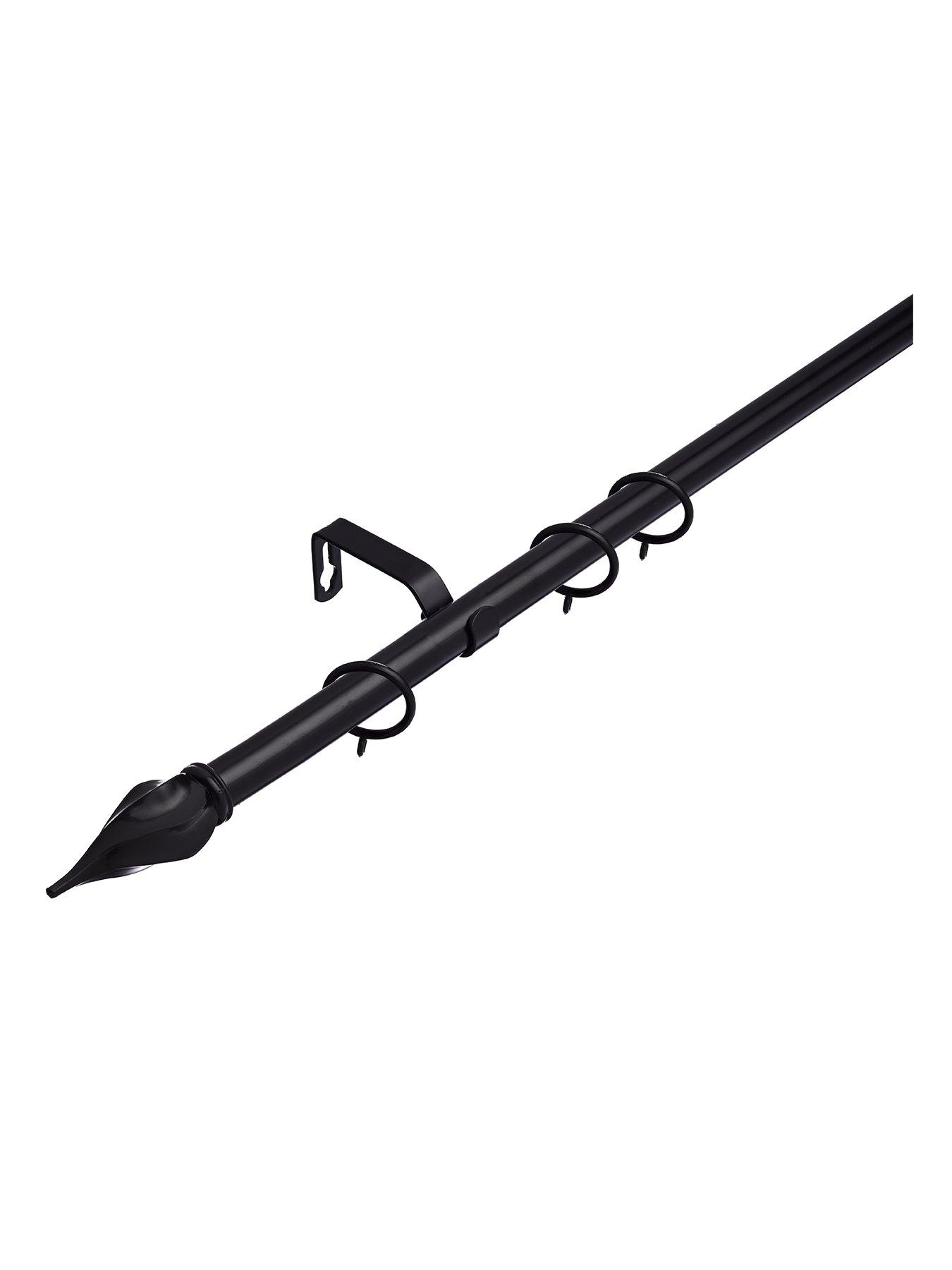 undefined Value Spiral Finial 19 mm Extendable Curtain Pole