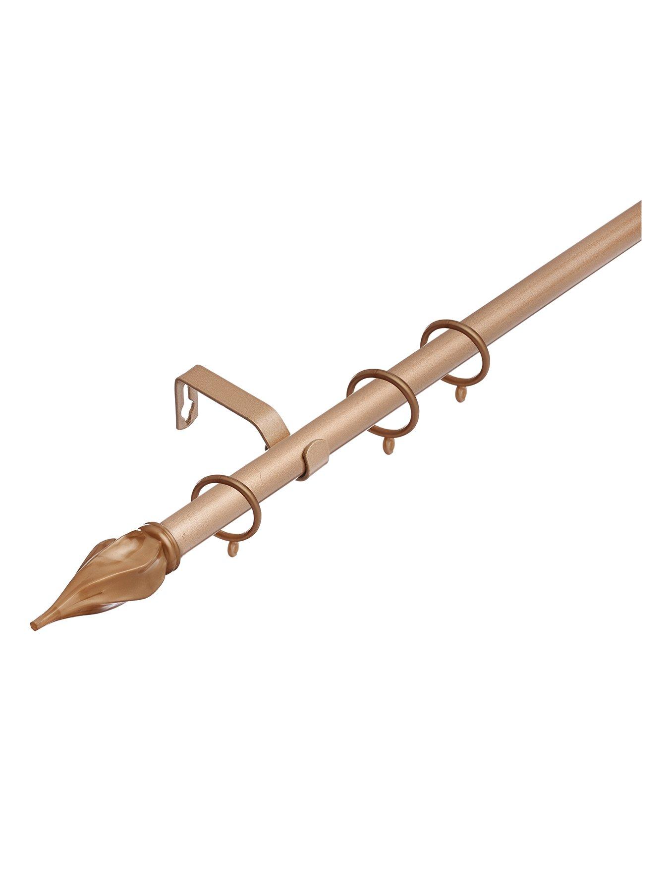 Very Home Value Spiral Finial 19 mm Extendable Curtain Pole