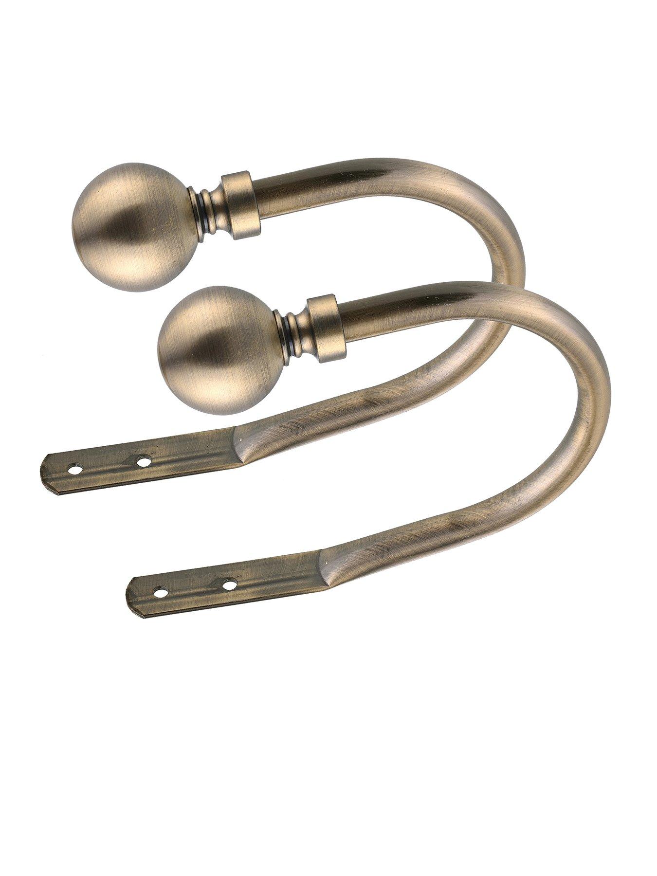 The Very Collection Large Ball Finial Curtain Holdbacks