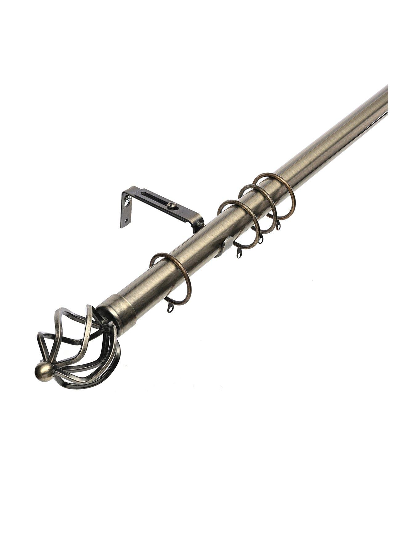 The Very Collection Metal Cage Finial 28 mm Extendable Curtain Pole