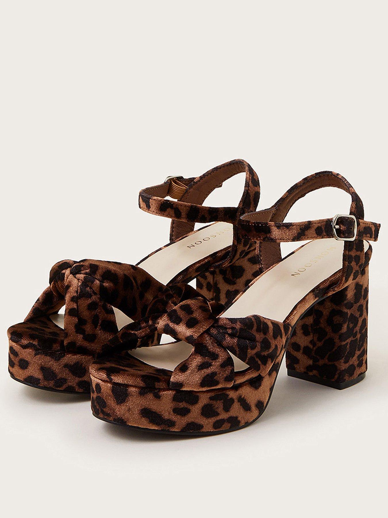 Image 2 of 3 of Monsoon Mara Leopard Platform Heel - Multi