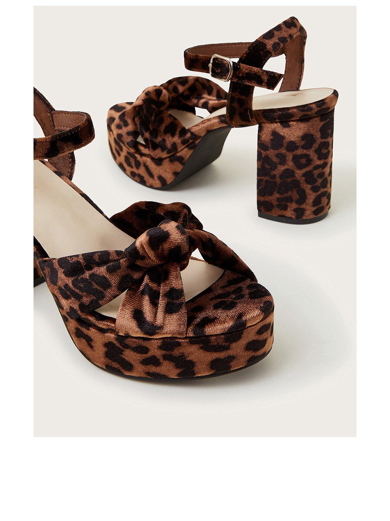 Image 3 of 3 of Monsoon Mara Leopard Platform Heel - Multi