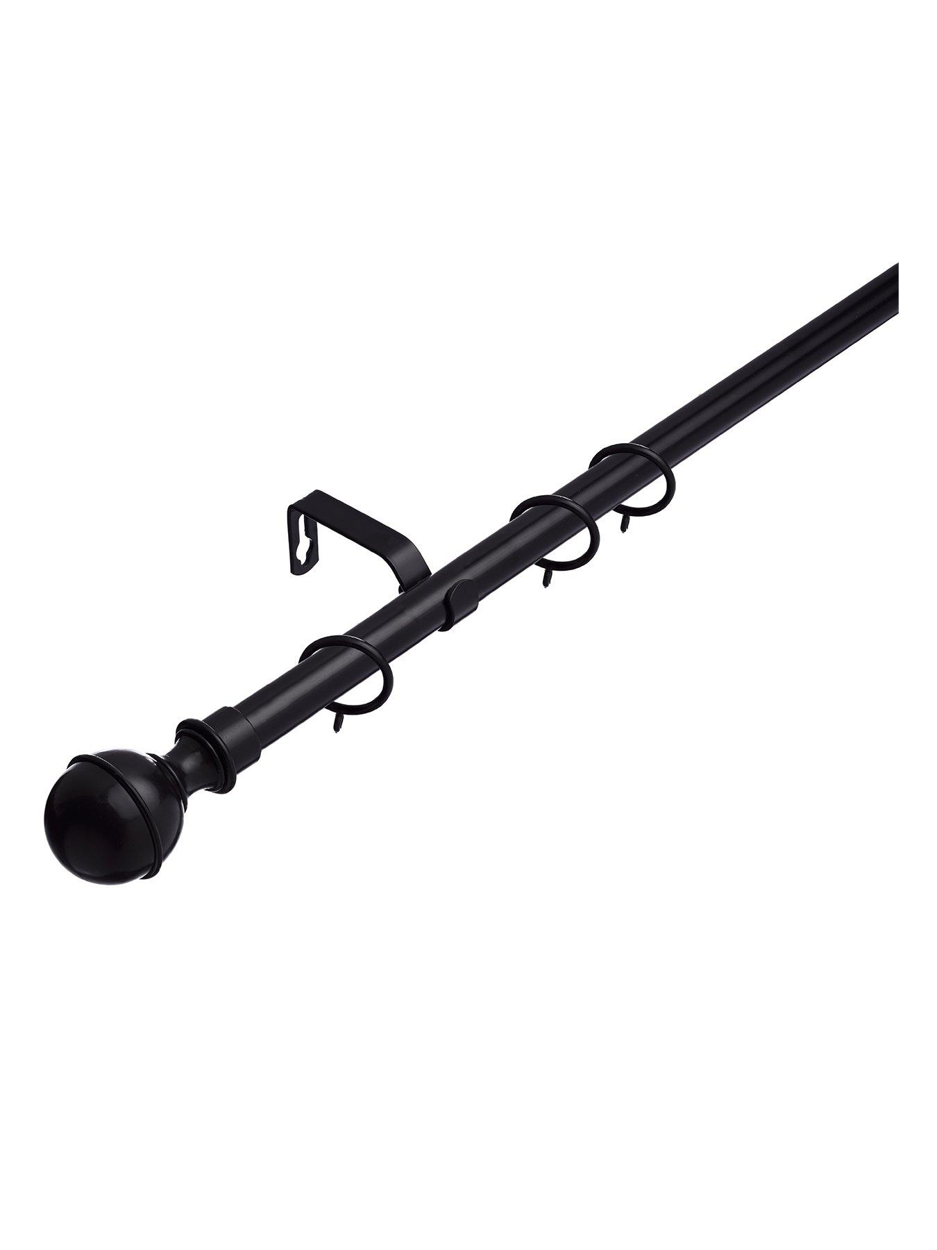 undefined Value Ball Finial 19 mm Extendable Curtain Pole
