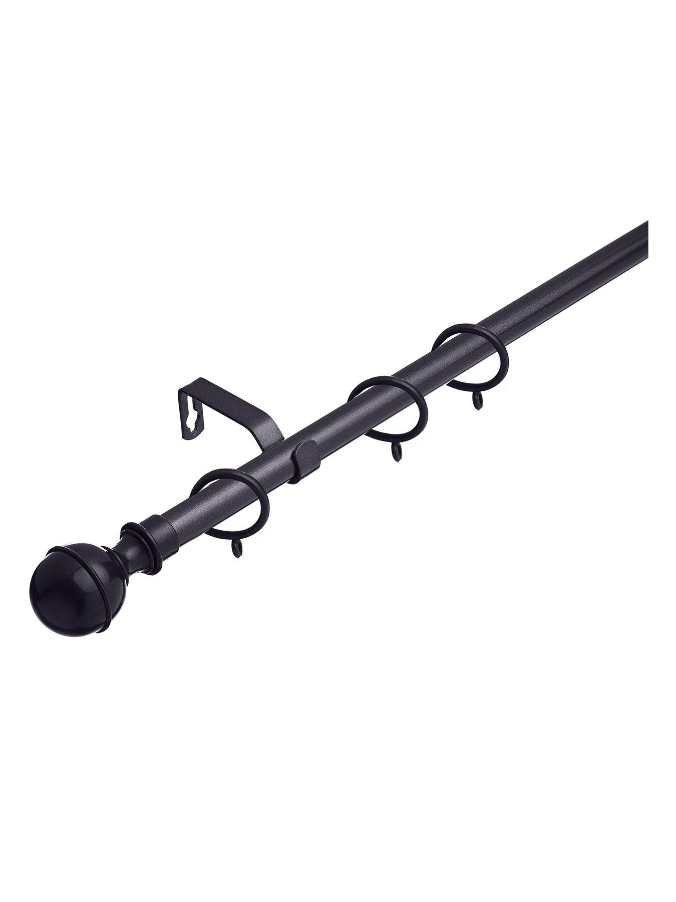 undefined Value Ball Finial 19 mm Extendable Curtain Pole