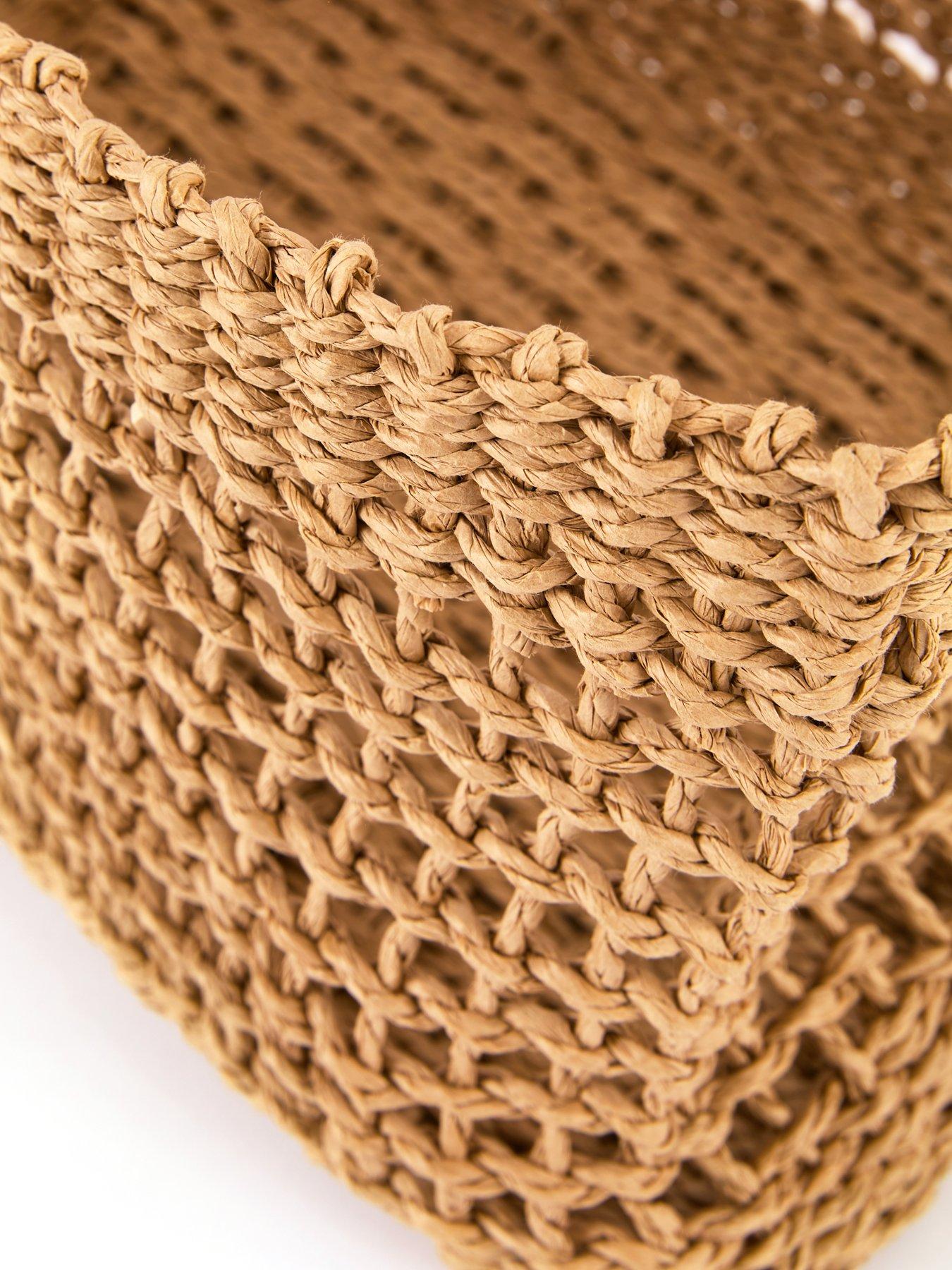 Image 4 of 5 of Very Home Set Of 2 Rectangle Paper Rope Baskets - 37/33cm