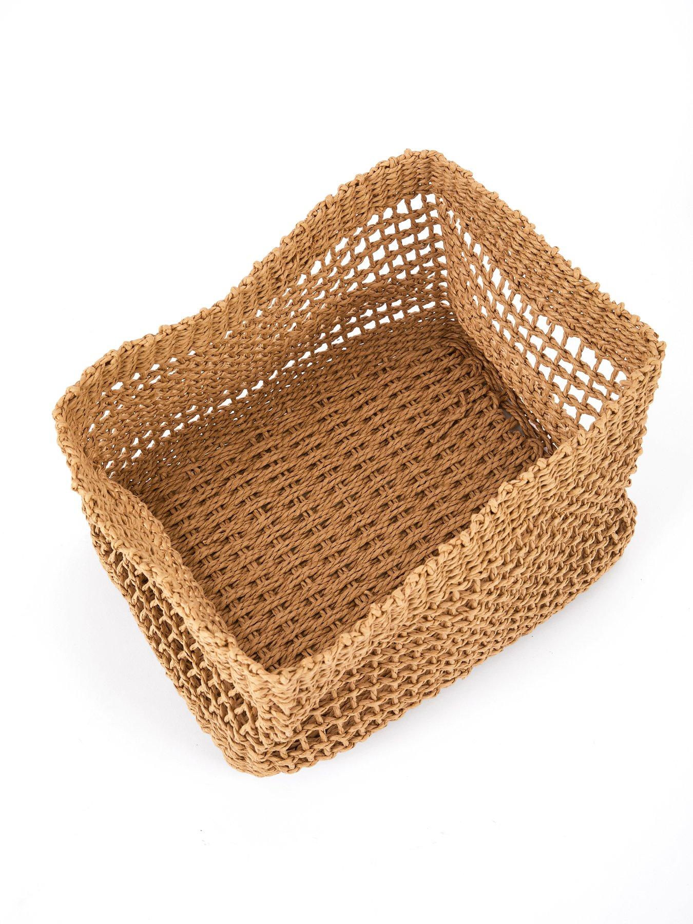 Image 5 of 5 of Very Home Set Of 2 Rectangle Paper Rope Baskets - 37/33cm