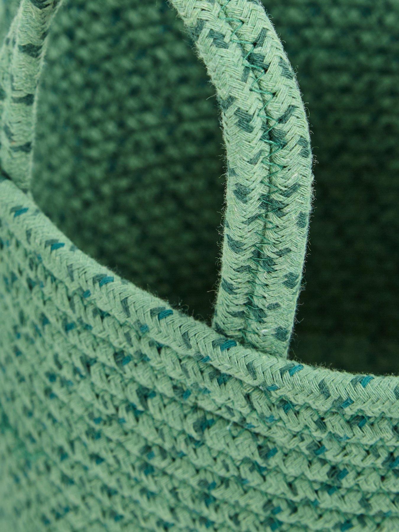 Image 5 of 6 of The Very Collection Set of 2 Cotton Rope Storage Baskets in Green