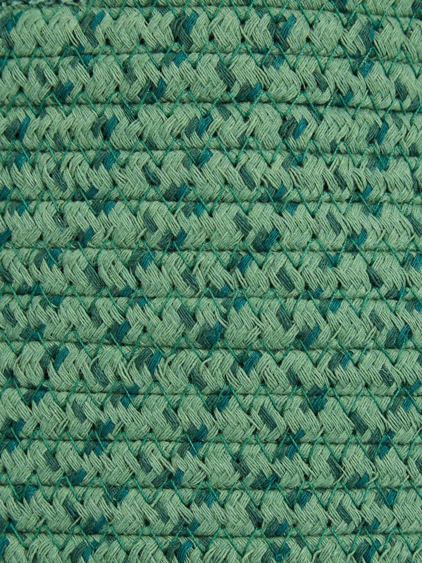 Image 6 of 6 of The Very Collection Set of 2 Cotton Rope Storage Baskets in Green