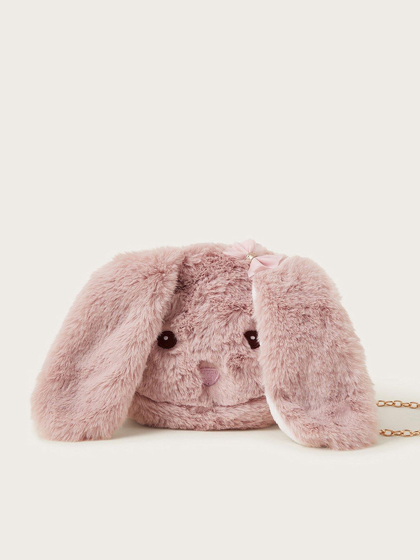 Monsoon Girls Fluffy Bunny Bag Pink Very