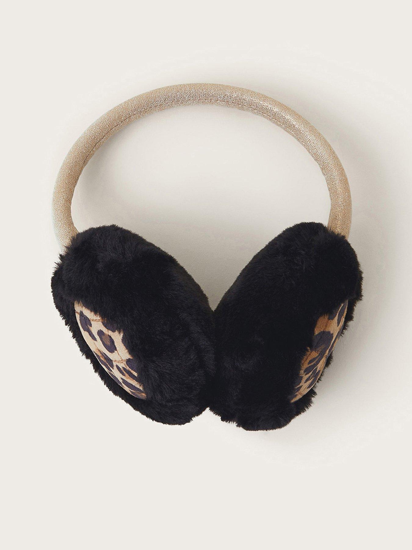 undefined Girls Leopard Earmuffs - Gold