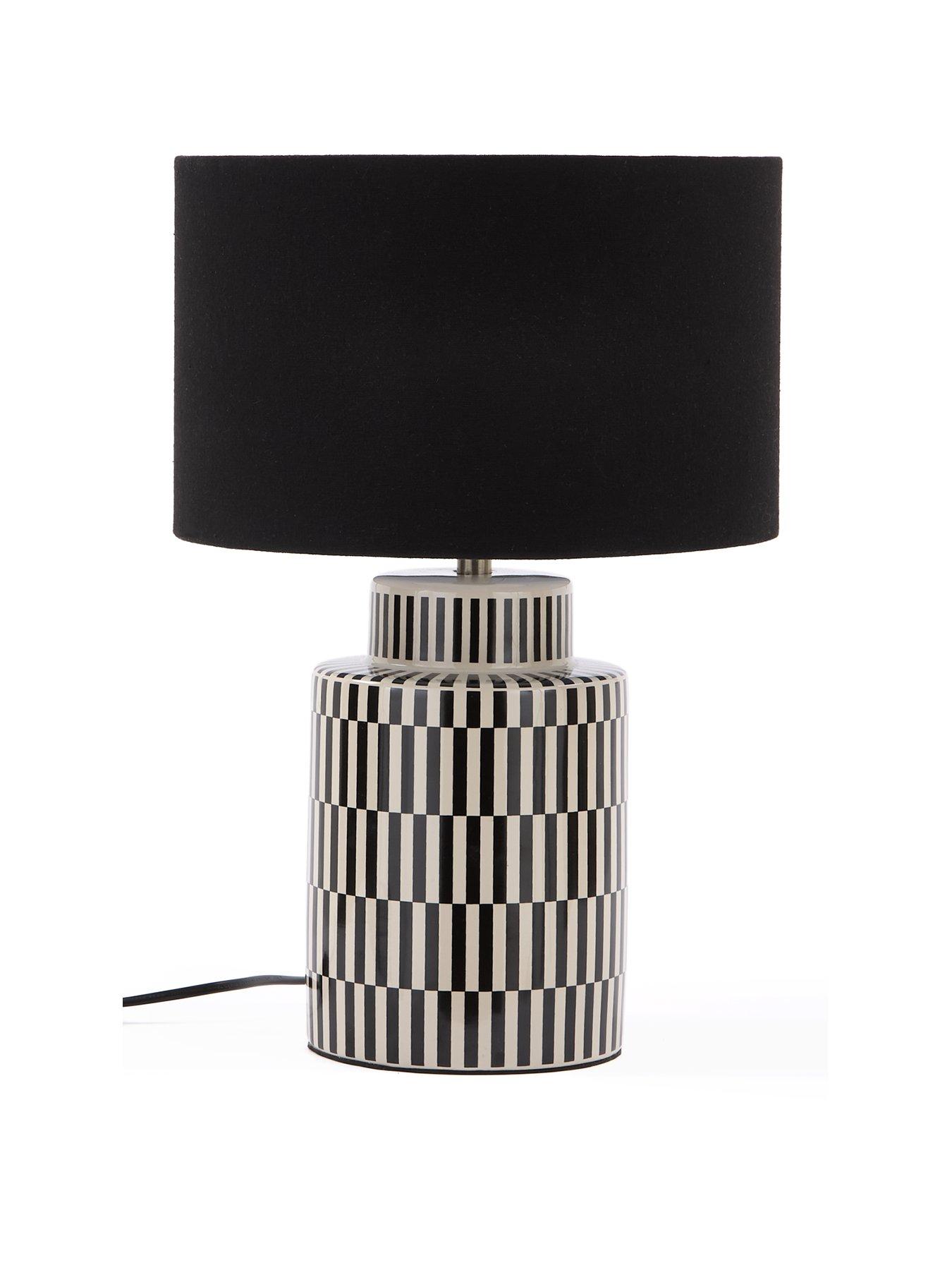 Image 2 of 6 of The Very Collection Reava Black/white Table Lamp