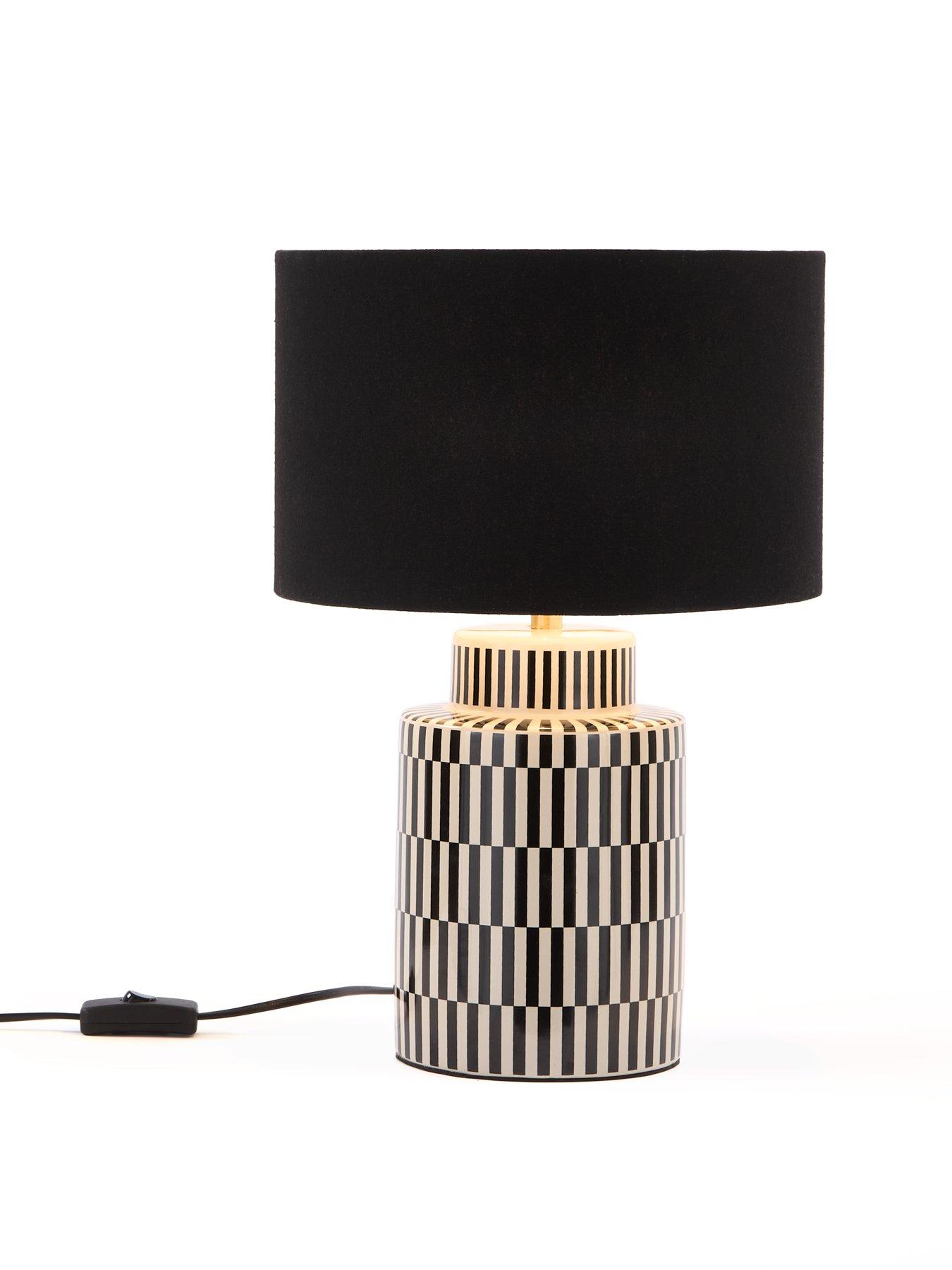 Image 3 of 6 of The Very Collection Reava Black/white Table Lamp