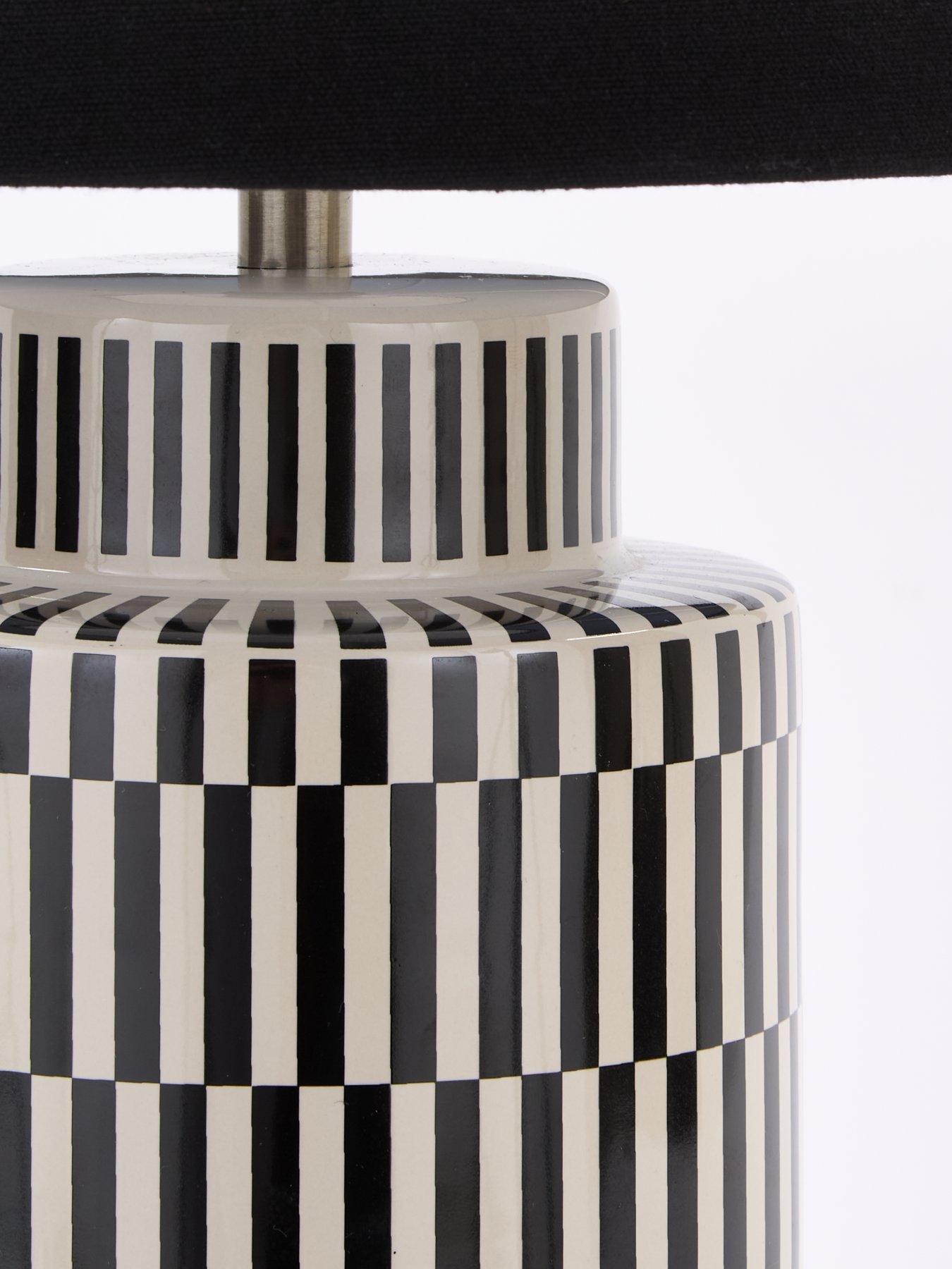 Image 4 of 6 of The Very Collection Reava Black/white Table Lamp