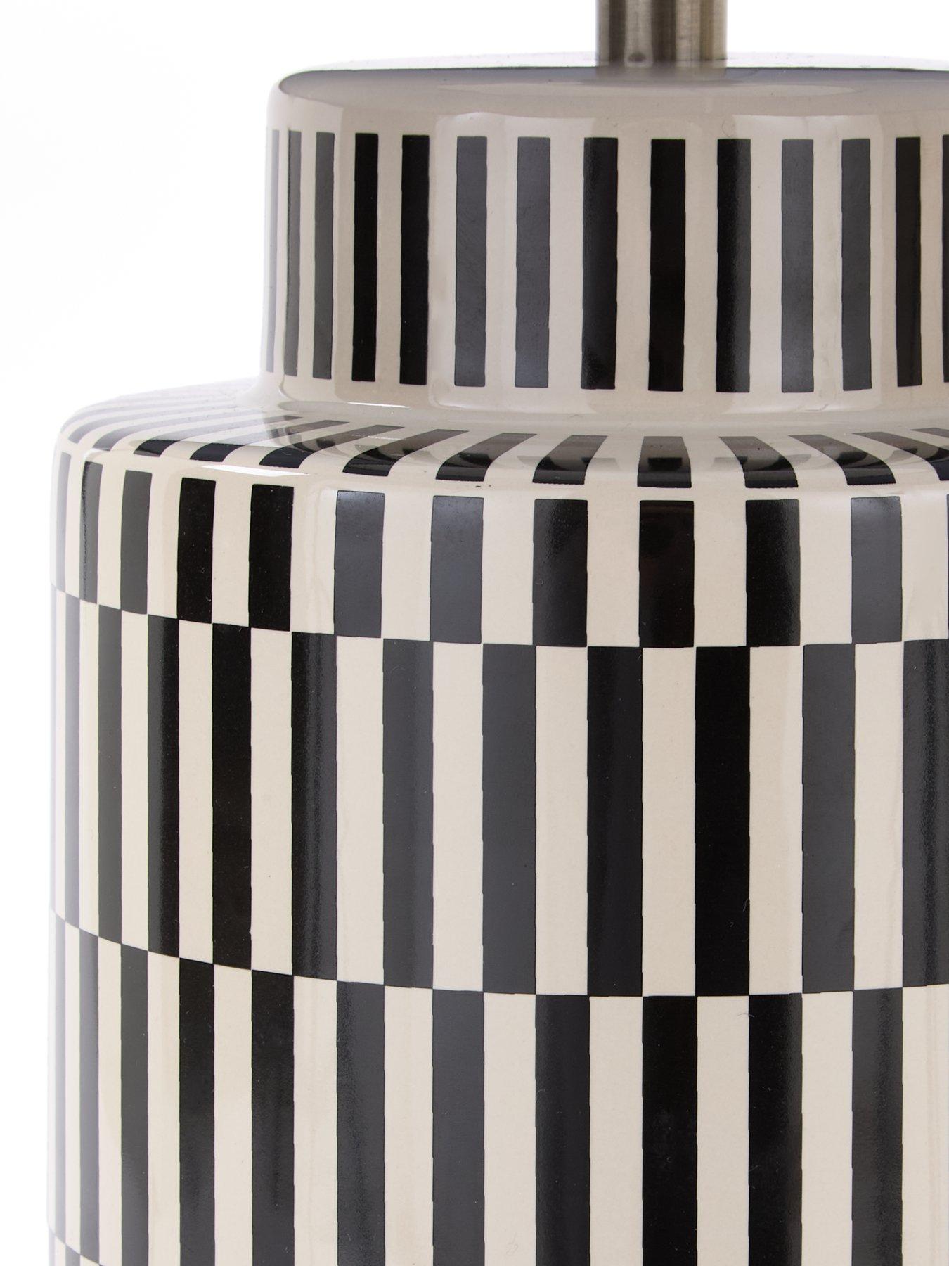 Image 5 of 6 of The Very Collection Reava Black/white Table Lamp