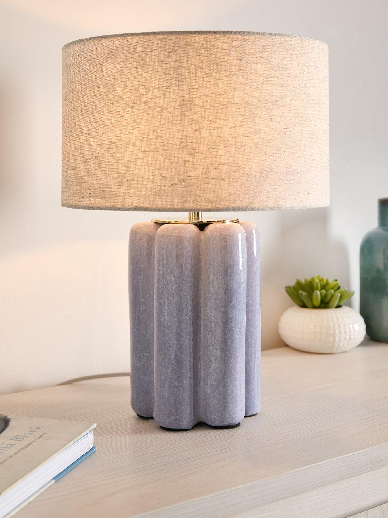 Image 1 of 6 of Very Home Lilac Chubby Table Lamp