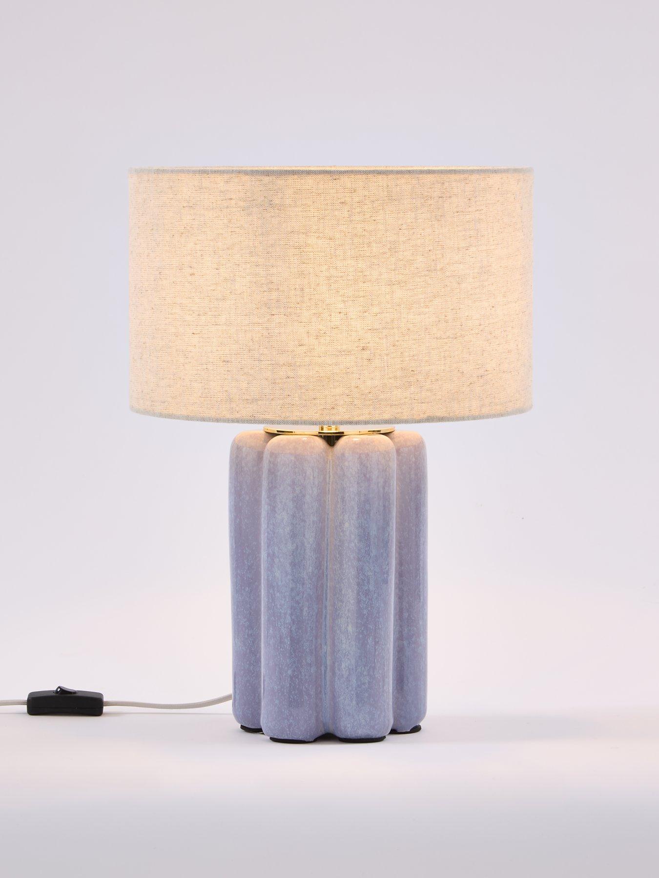 Image 3 of 6 of Very Home Lilac Chubby Table Lamp