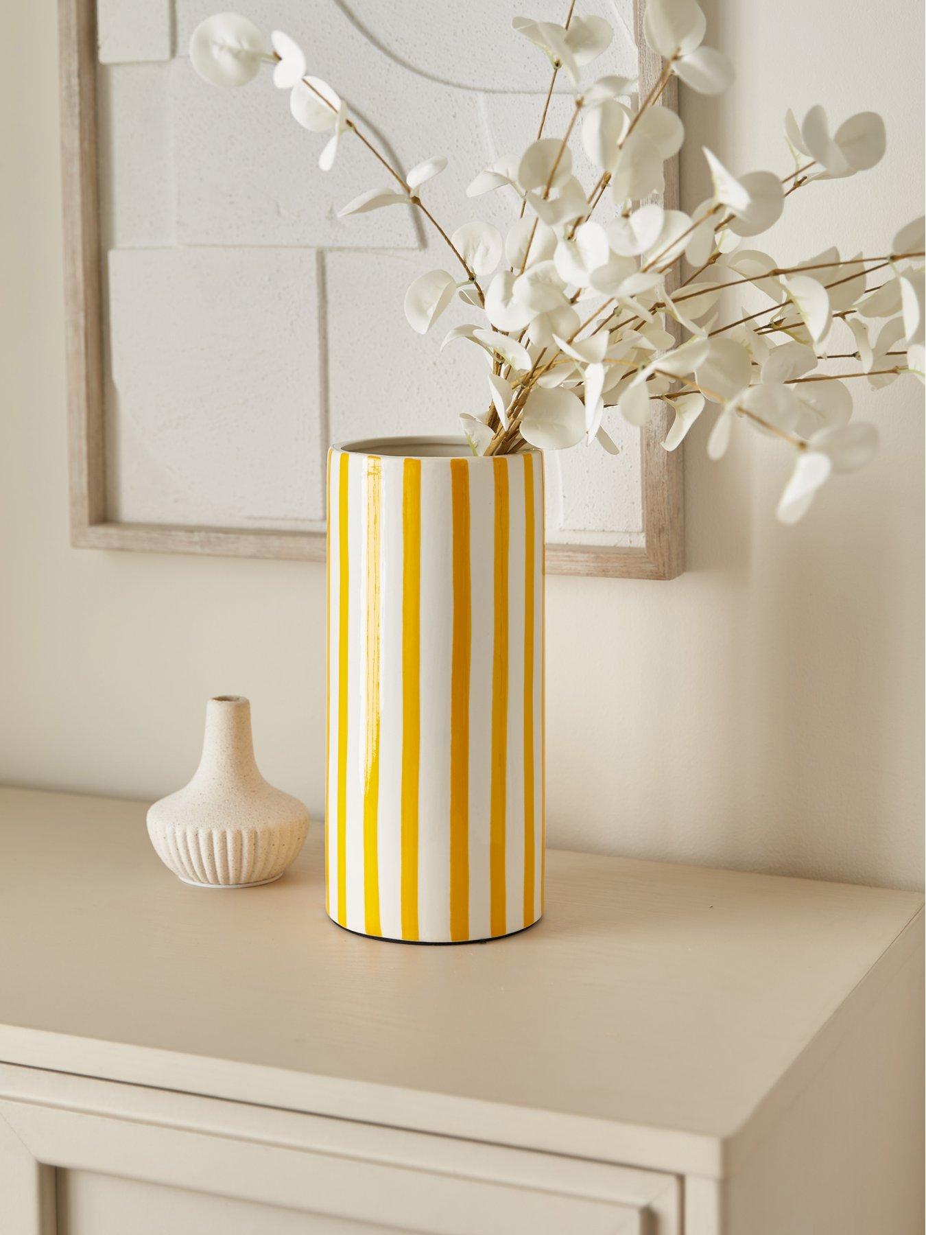 undefined Yellow Striped Vase