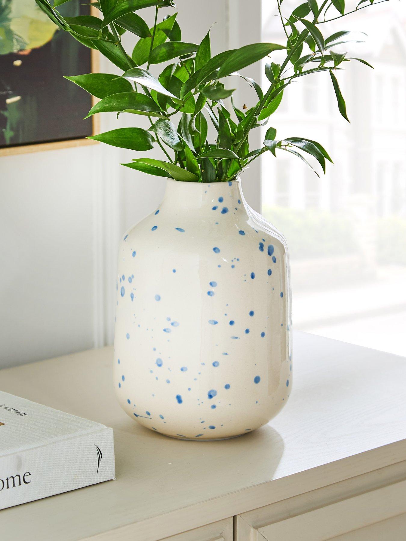 Image 1 of 5 of The Very Collection Speckled Vase - Blue