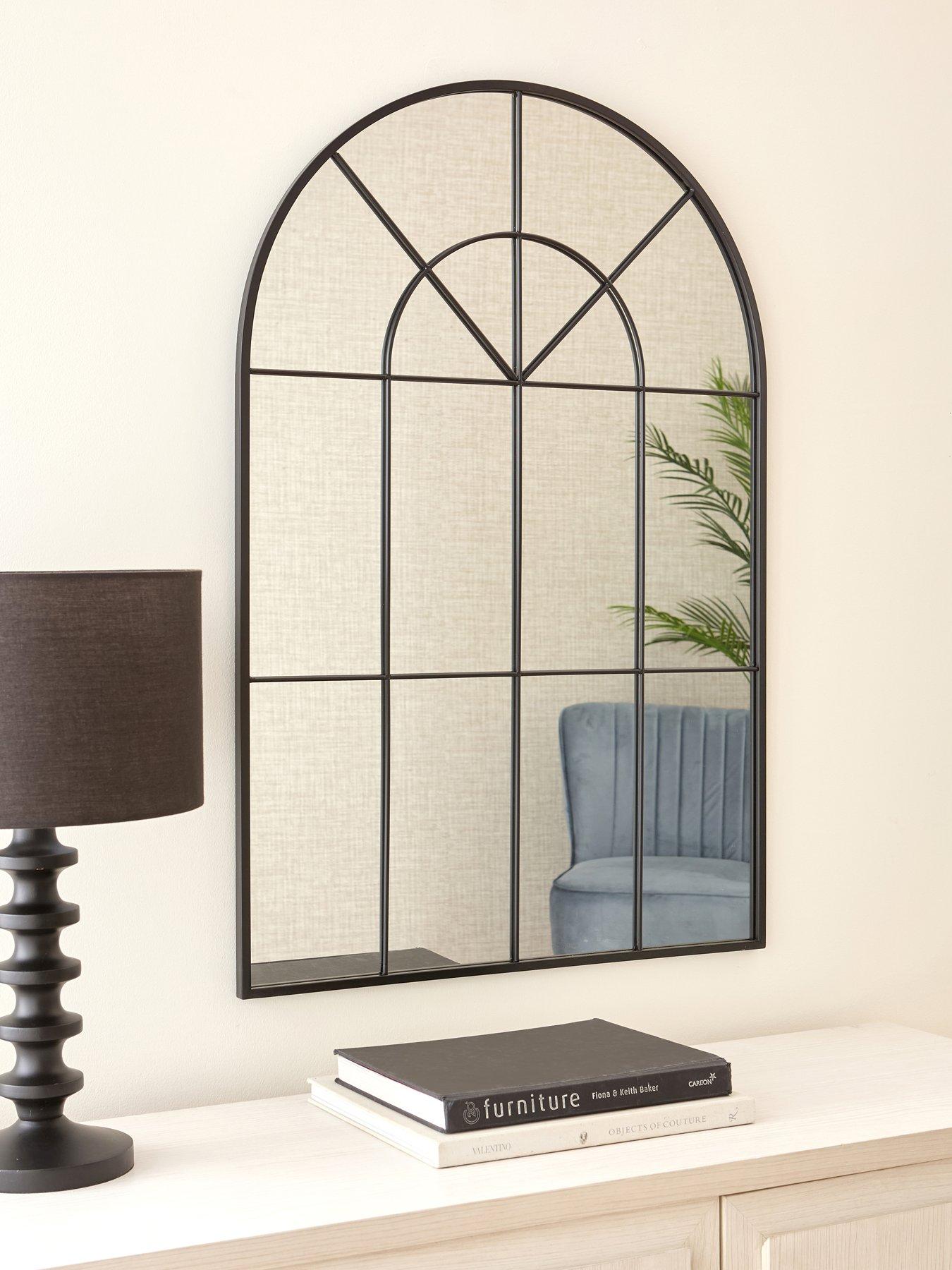 The Very Collection Arched Window Pane Mirror – 60 x 90 cm