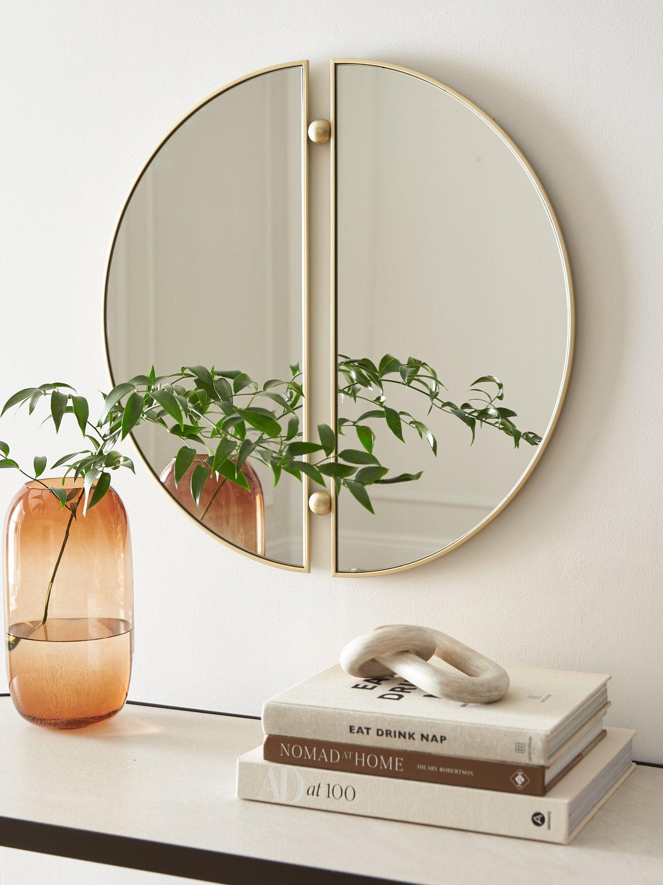 Michelle Keegan Home Metal spliced mirror - Gold 60x63cm