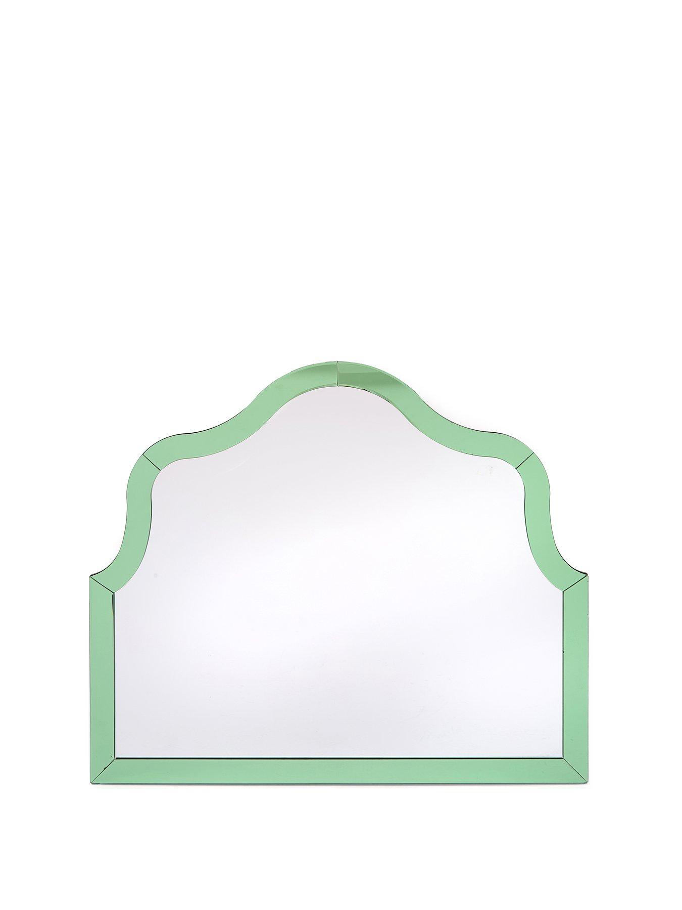 Image 2 of 6 of The Very Collection Green Decorative Edged Mirror 85x100cm
