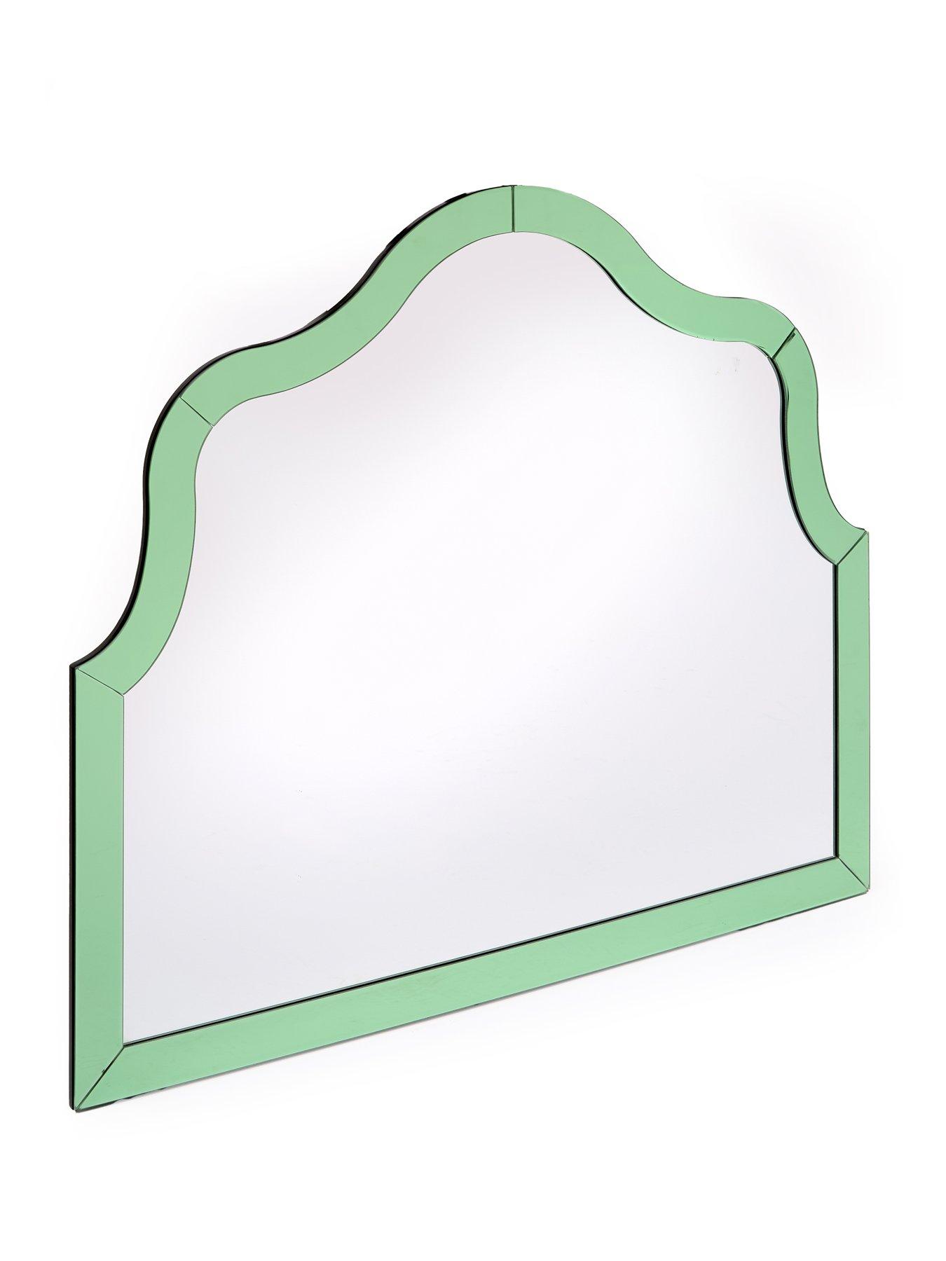 Image 3 of 6 of The Very Collection Green Decorative Edged Mirror 85x100cm