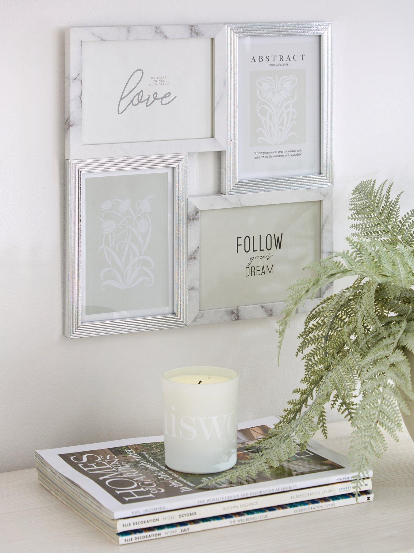 undefined Marble/Silver 4 Cluster Gallery Frame 34x34cm