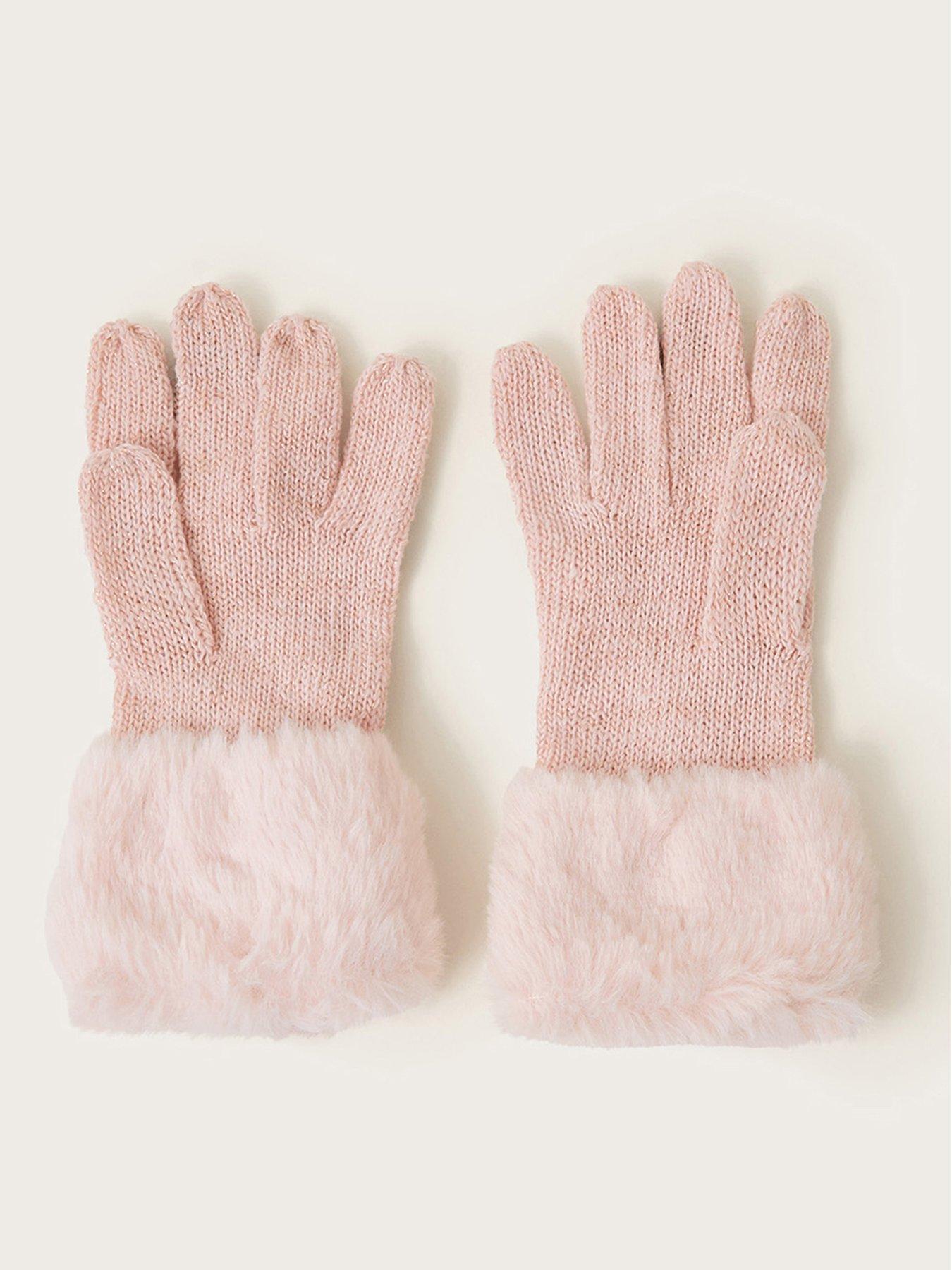 Image 2 of 3 of Monsoon Girls Flower Princess Novelty Gloves - Pink