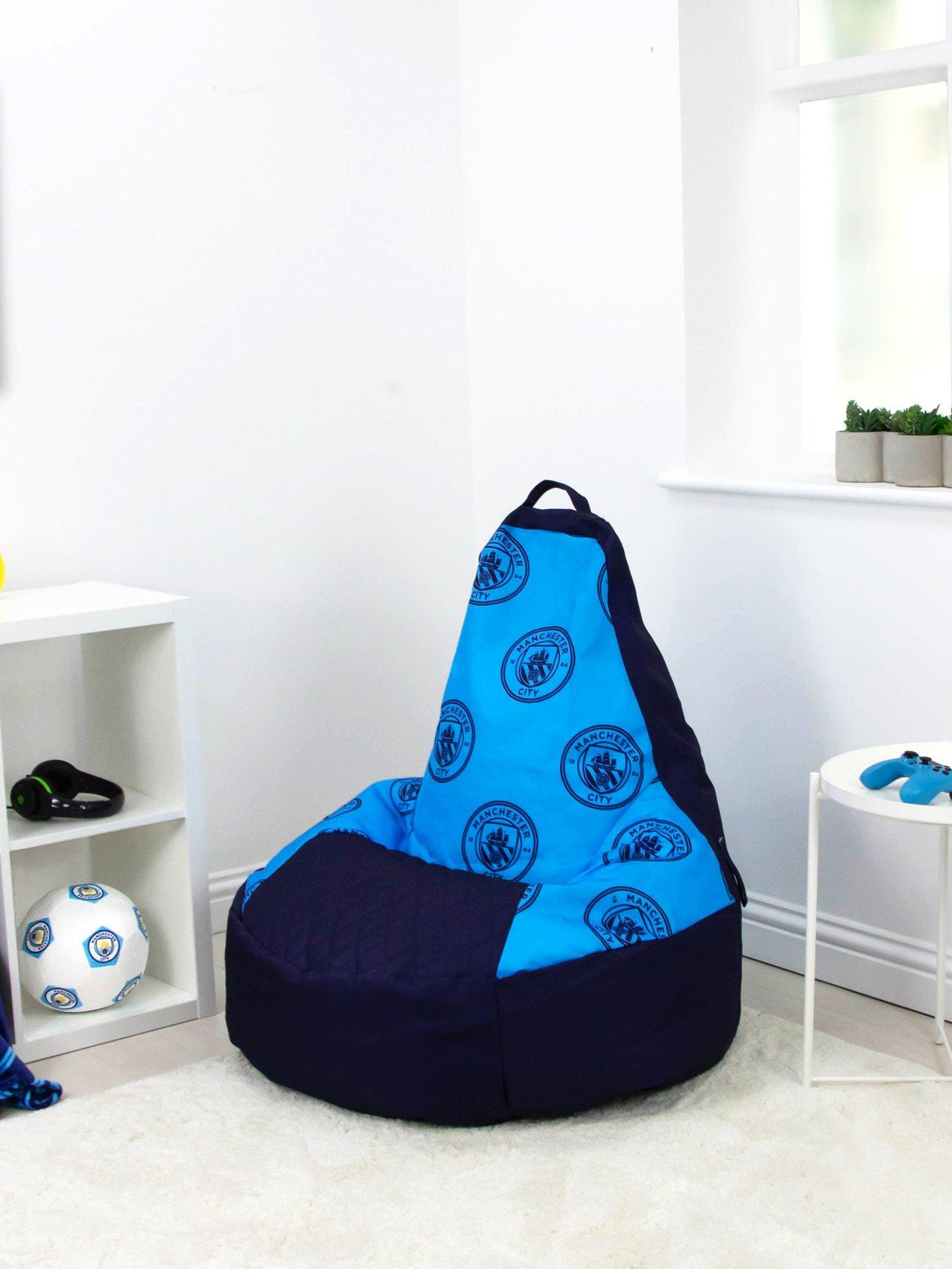 Product photograph of Manchester City Fc Icons Bean Chair from very.co.uk