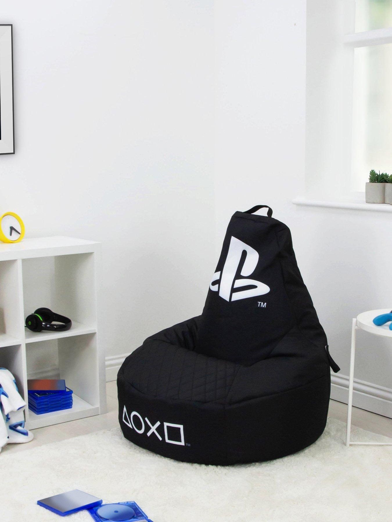 Product photograph of Playstation Mono Bean Chair from very.co.uk