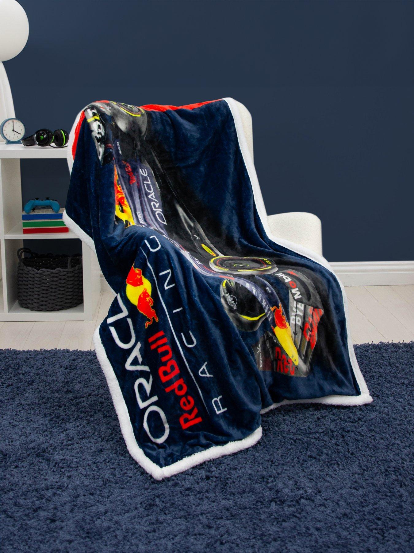 F1 Red Bull Sherpa Lined Fleece Blanket