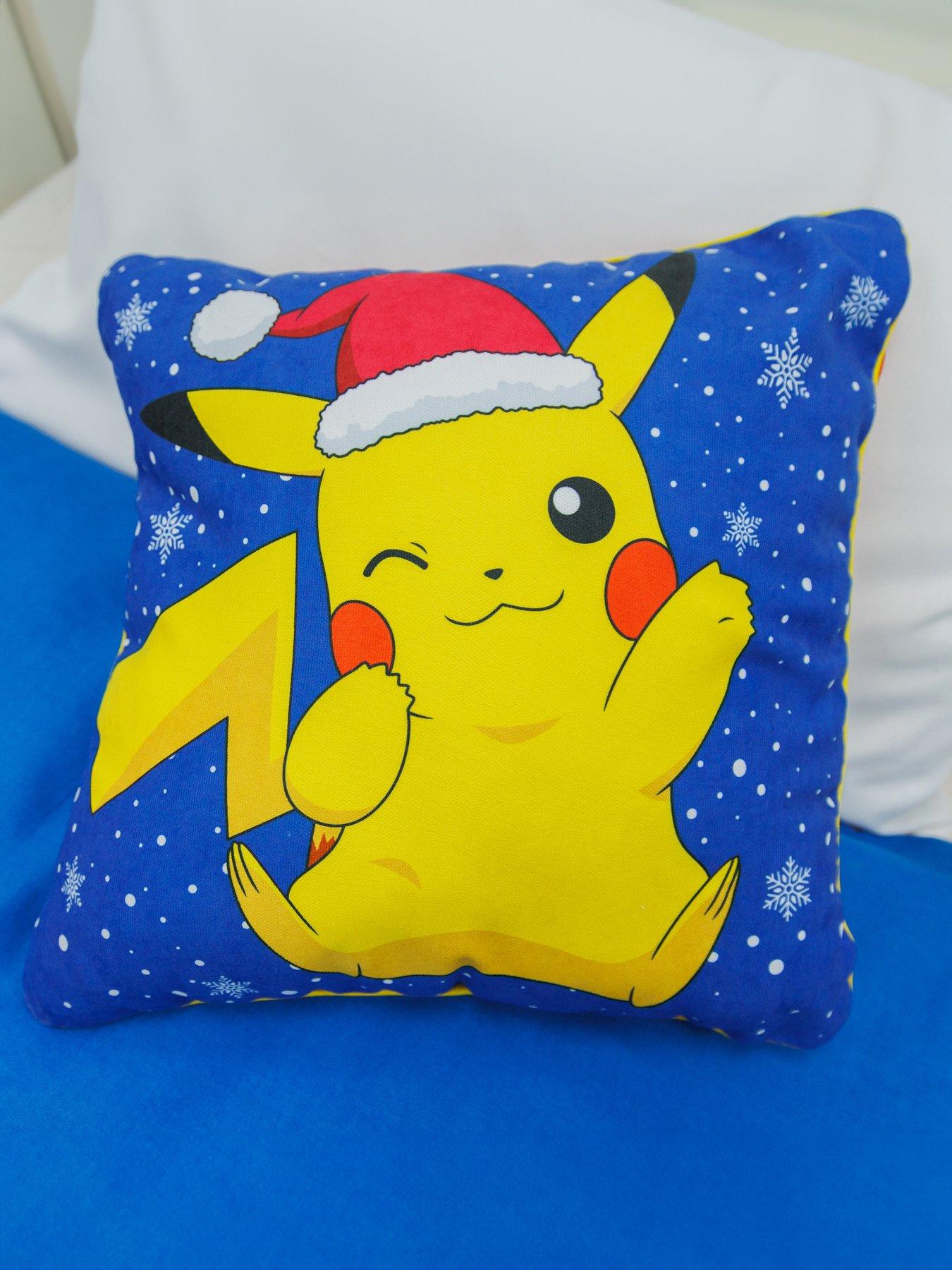 Product photograph of Pokemon Christmas Shaped Cushion from very.co.uk