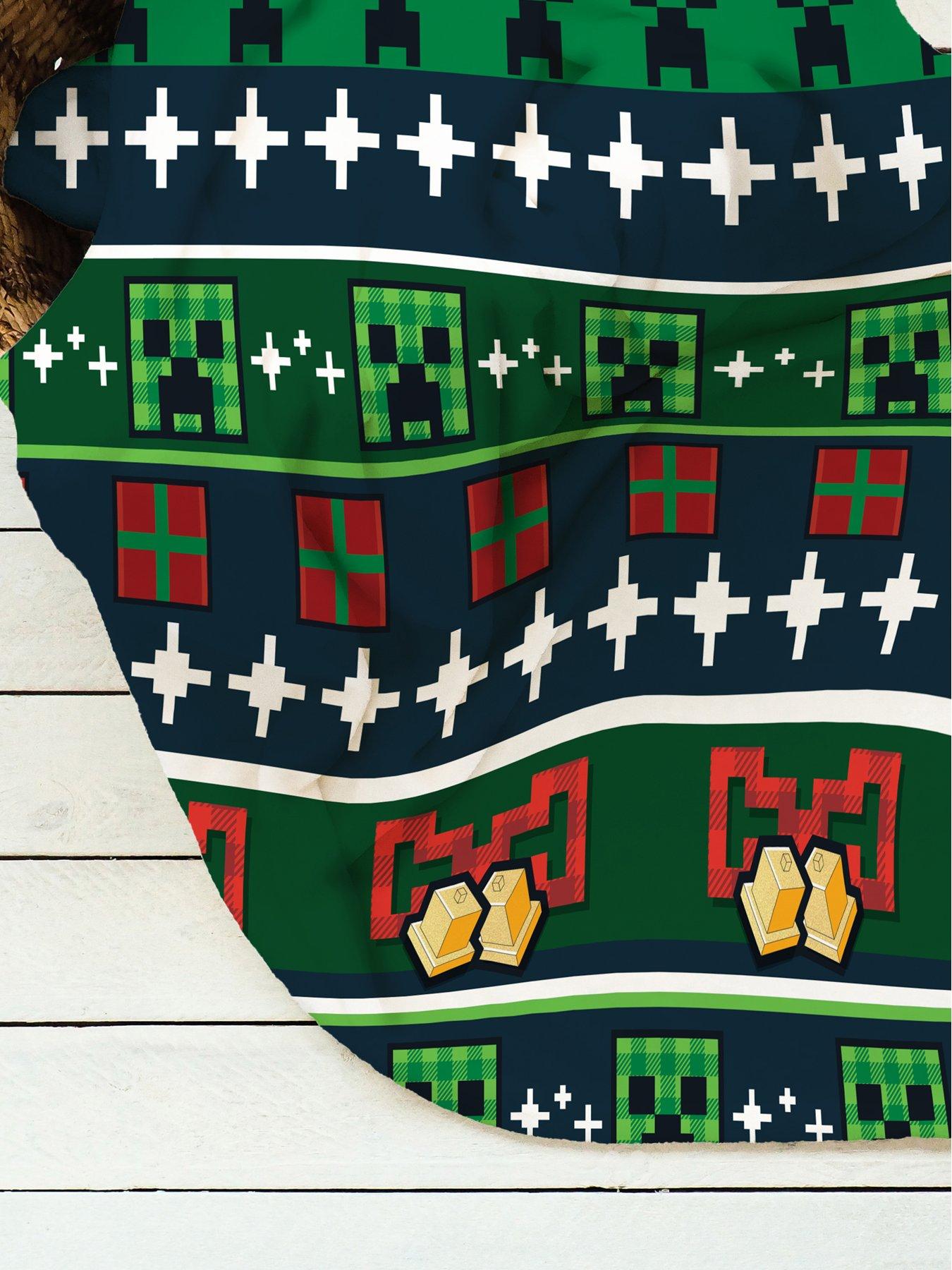 Minecraft Christmas Sherpa Backed Fleece Very