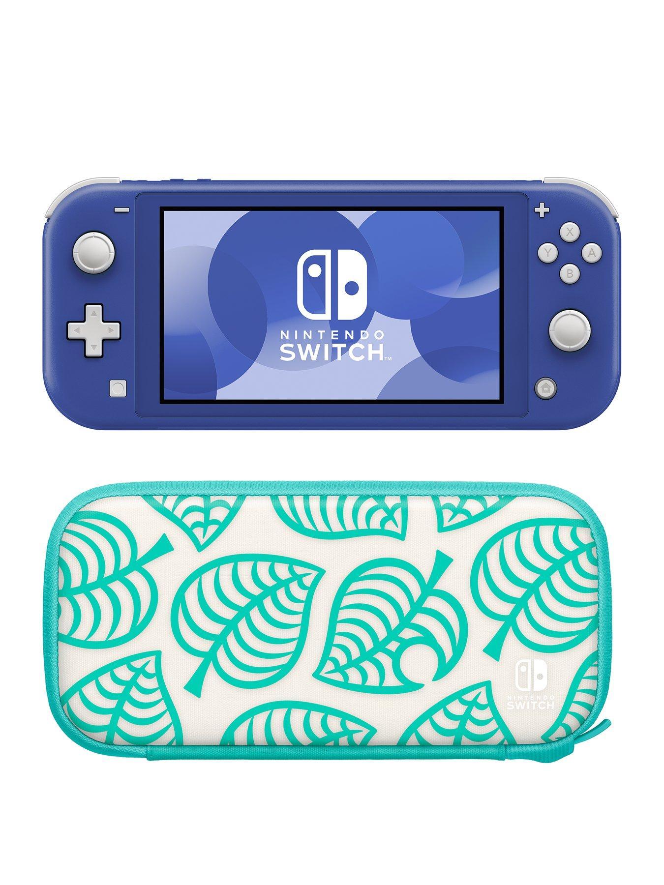 Blue Console with Animal Crossing New Horizons Carrying Case Screen Protector