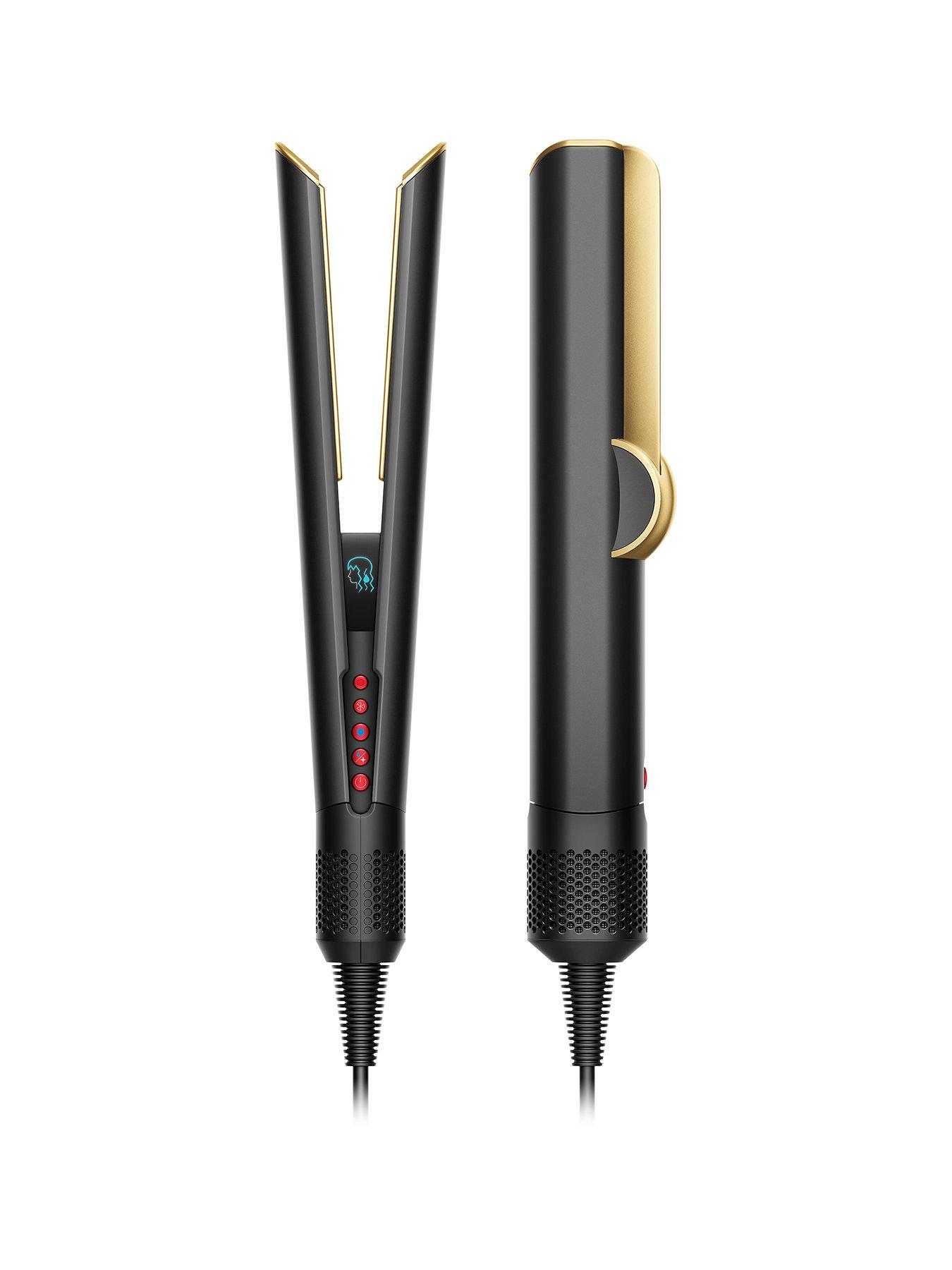 undefined Airstrait™ Wet to Dry Hair Straightener, with Air, No Hot Plates, No Heat Damage - Onyx Black  &  Gold