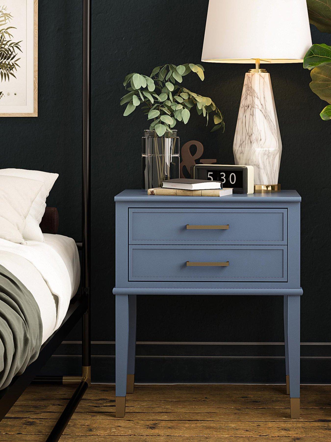 Product photograph of Cosmoliving By Cosmopolitan Westerleigh Side Table - Stone Blue from very.co.uk