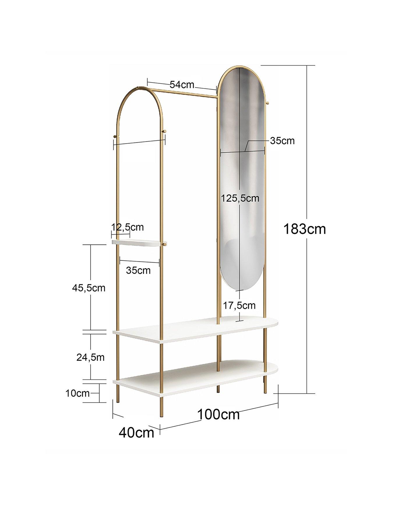 Image 2 of 7 of CosmoLiving by Cosmopolitan Anastasia Storage Unit with Mirror