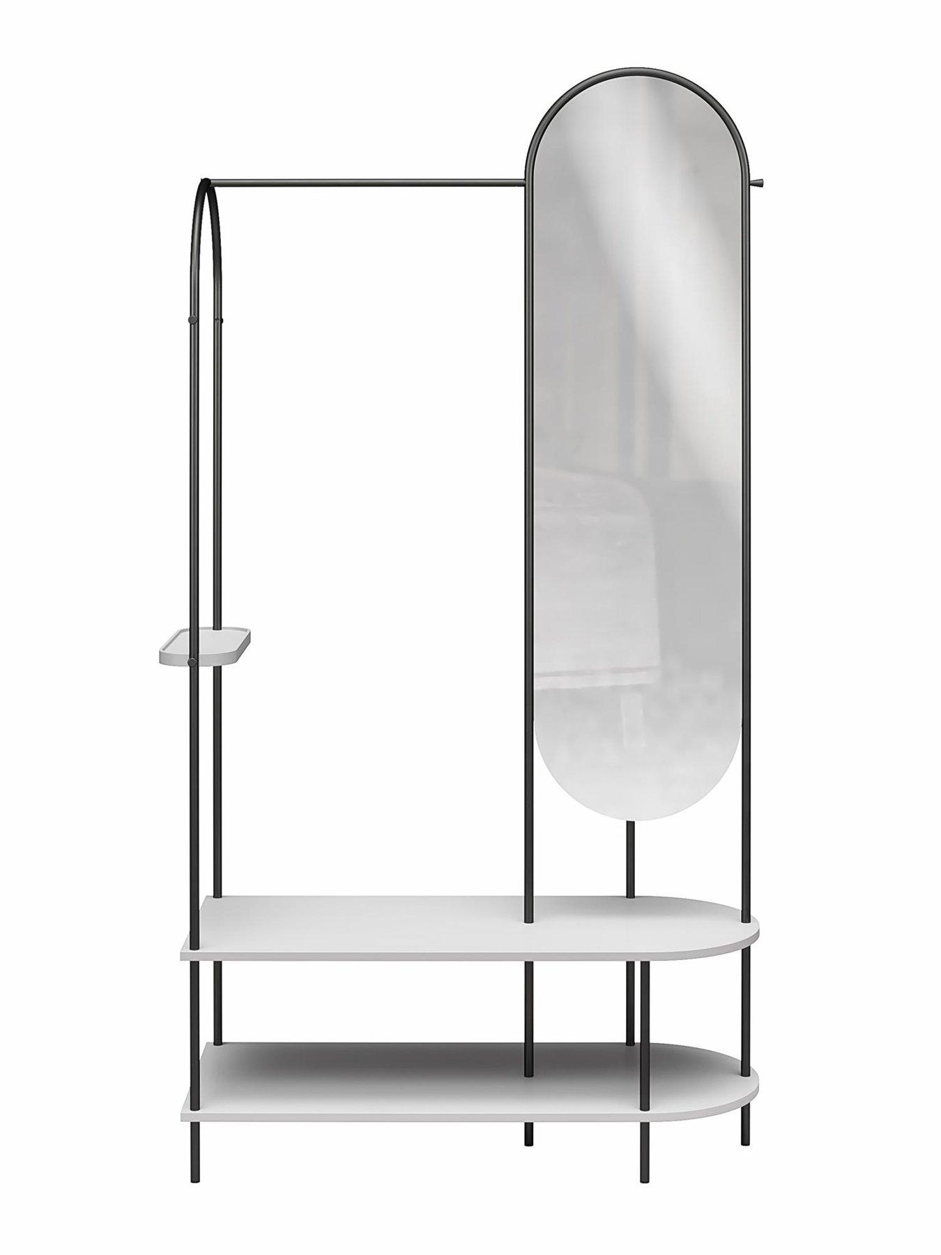 Image 4 of 7 of CosmoLiving by Cosmopolitan Anastasia Storage Unit with Mirror