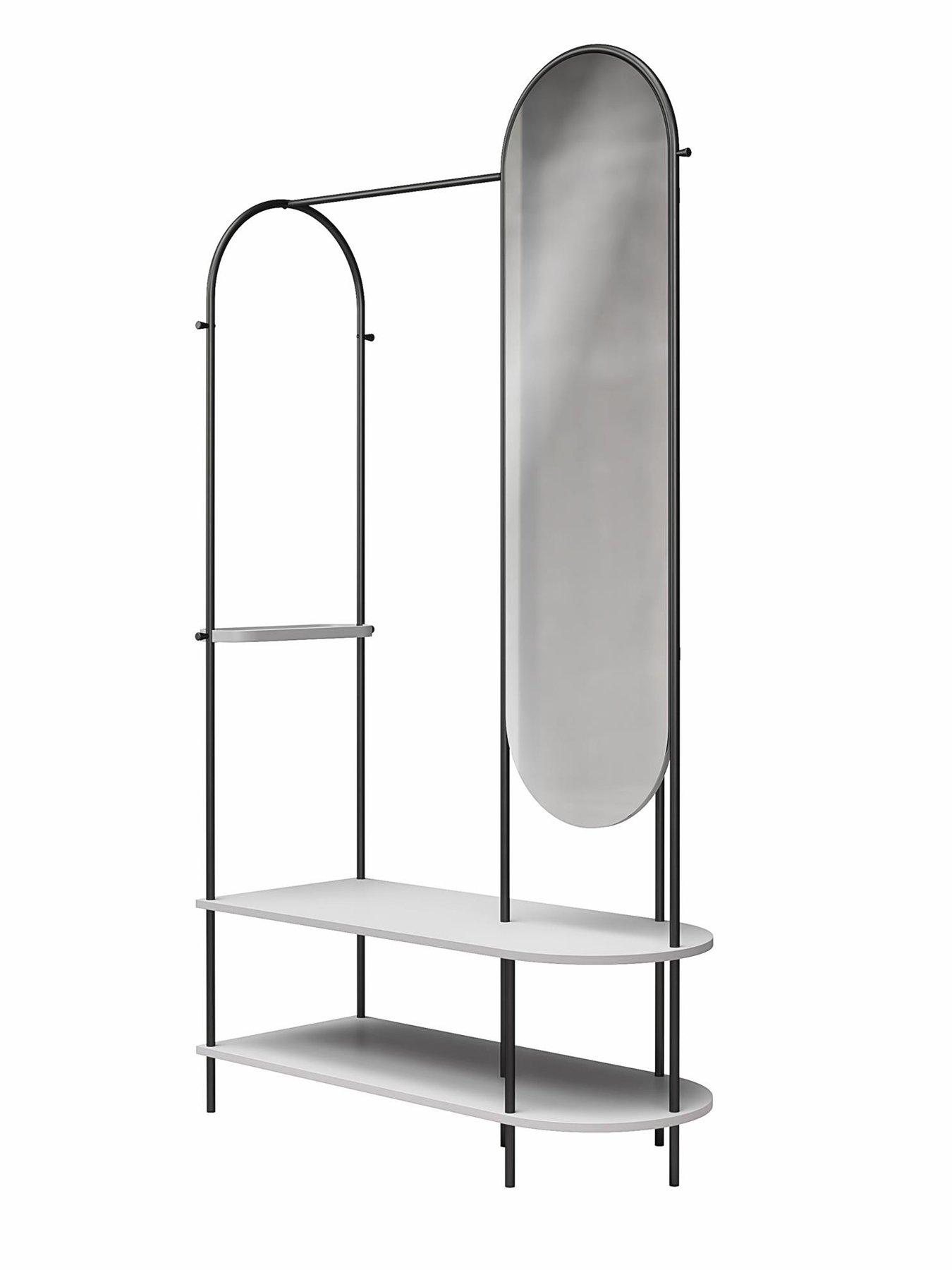 Image 5 of 7 of CosmoLiving by Cosmopolitan Anastasia Storage Unit with Mirror