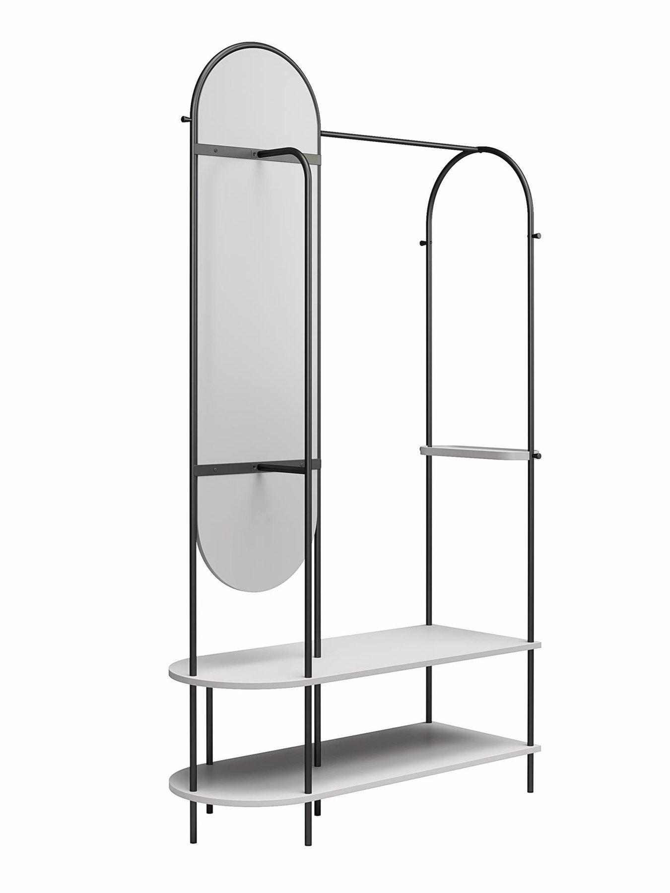 Image 6 of 7 of CosmoLiving by Cosmopolitan Anastasia Storage Unit with Mirror
