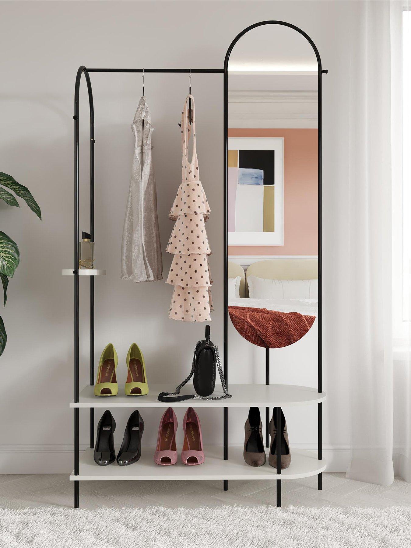 Image 7 of 7 of CosmoLiving by Cosmopolitan Anastasia Storage Unit with Mirror